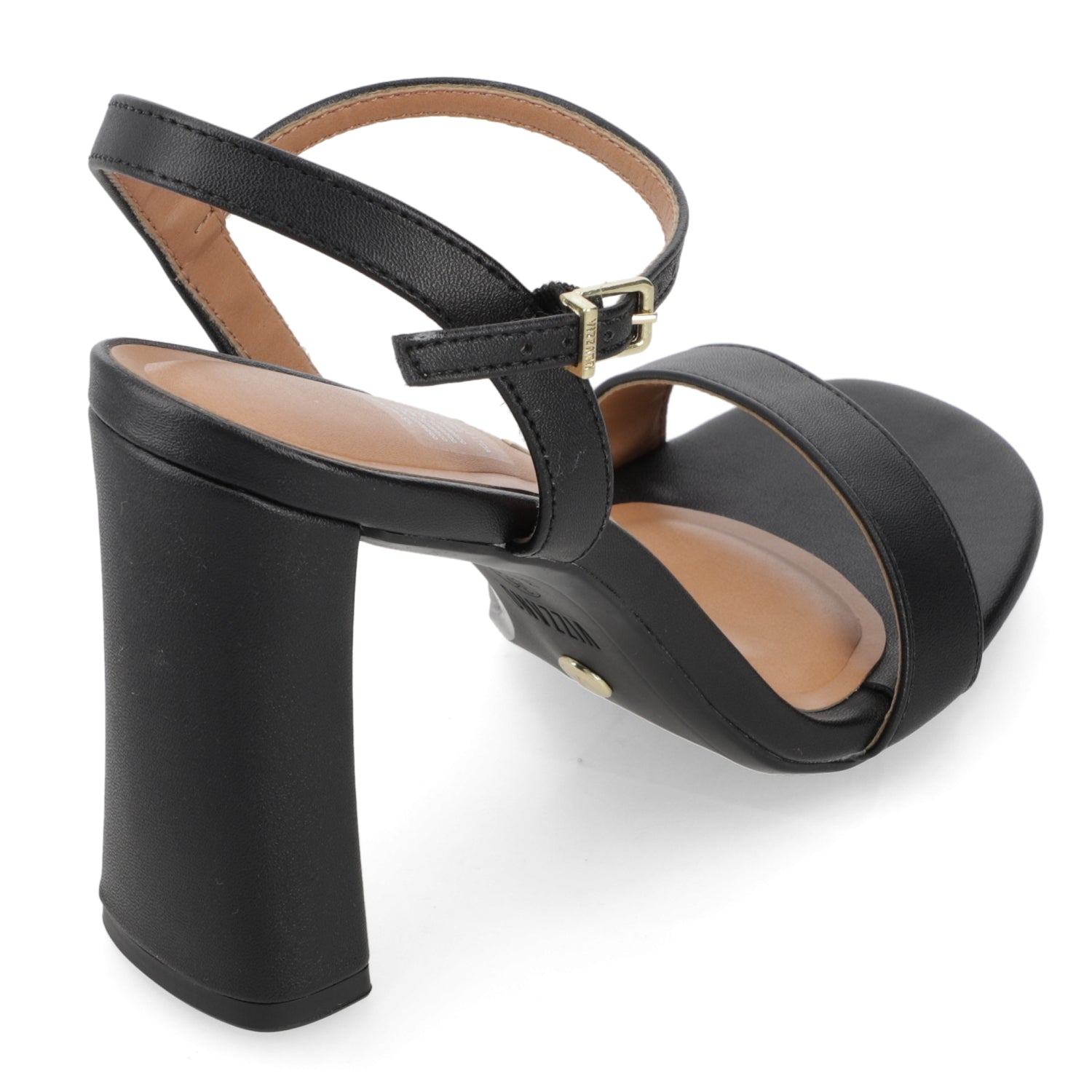 Sandalia Taco Ancho Alto Negro Vizzano Ecocuero 34 / Negro