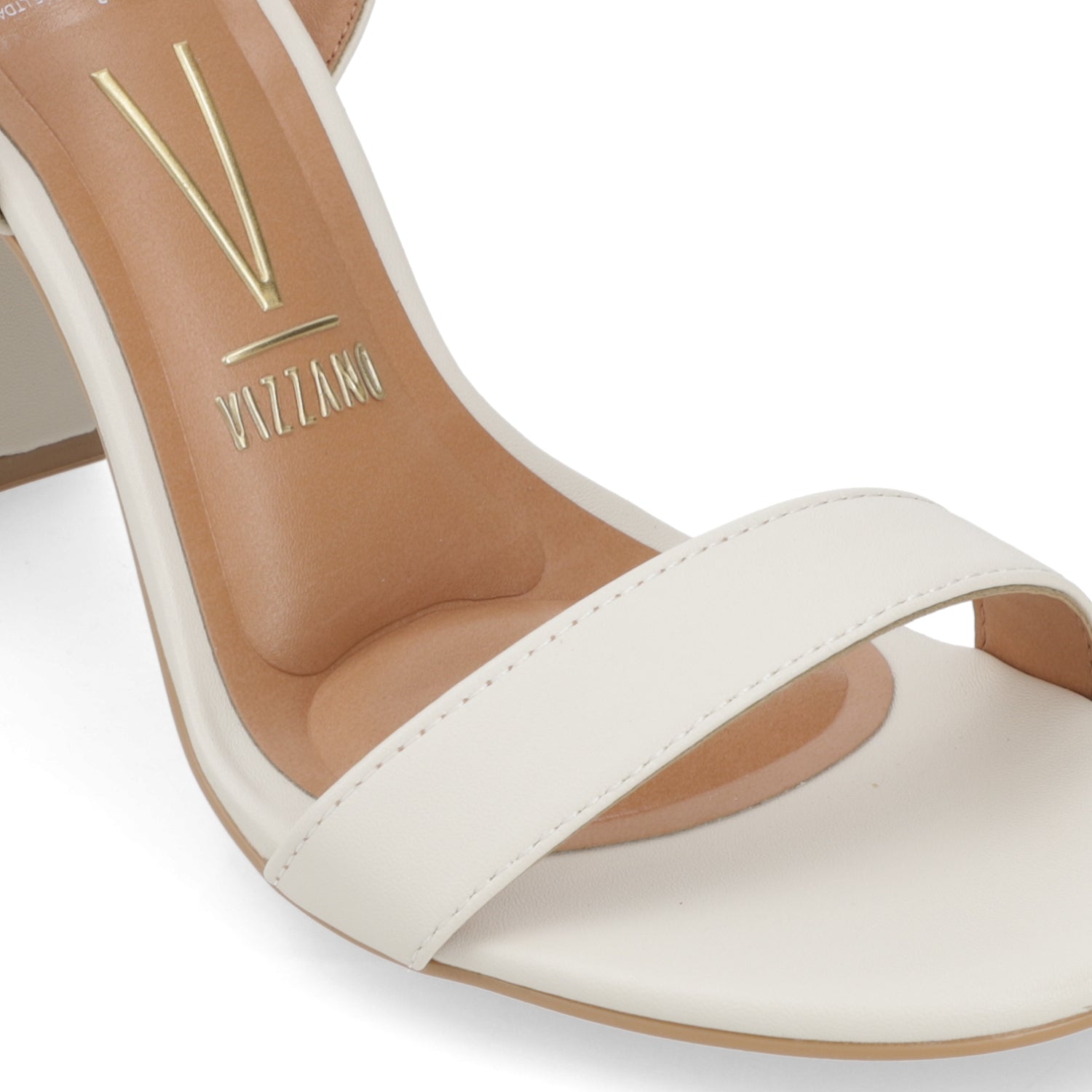 Sandalia Taco Ancho Alto Blanco OFF Vizzano Ecocuero 34 / Blanco OFF