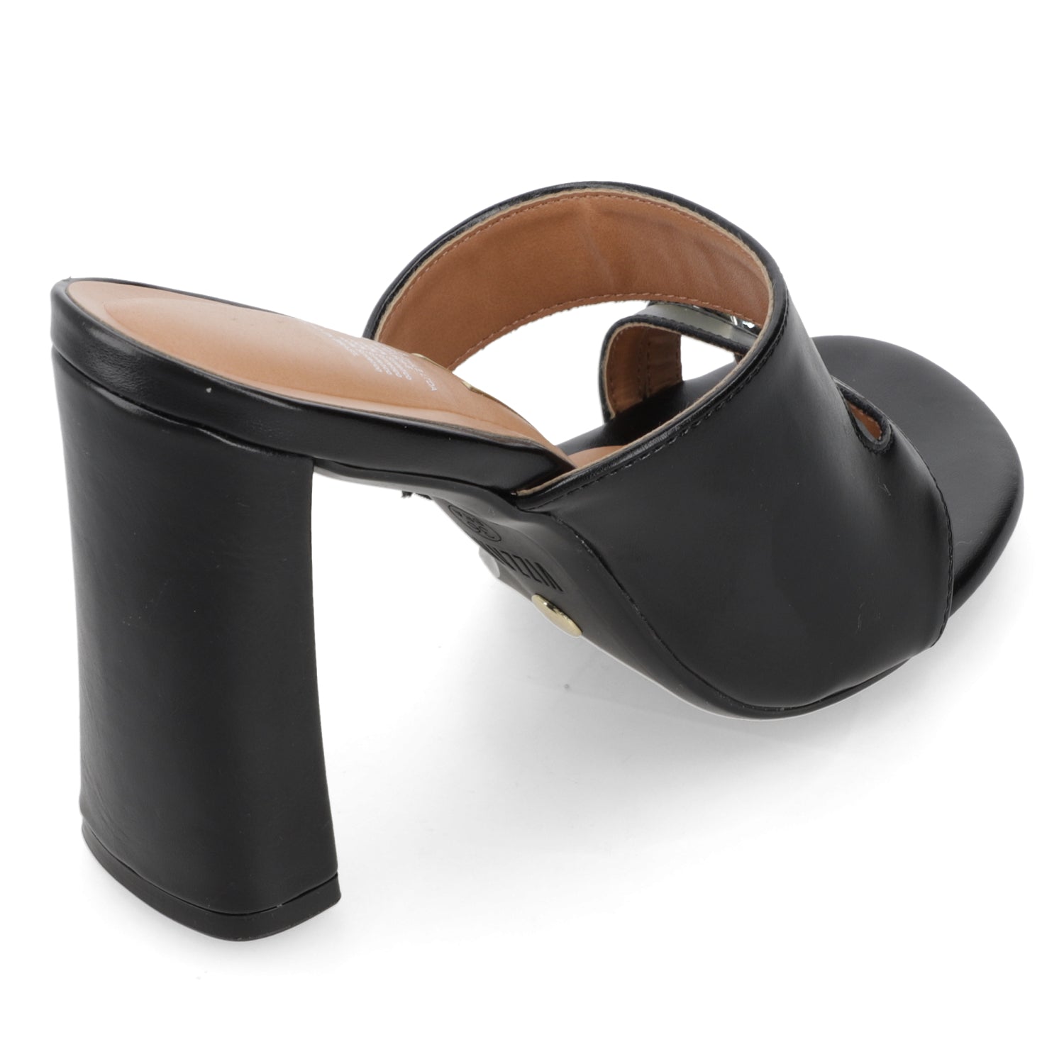 Sandalia Taco Ancho Alto Negro Vizzano Ecocuero 34 / Negro