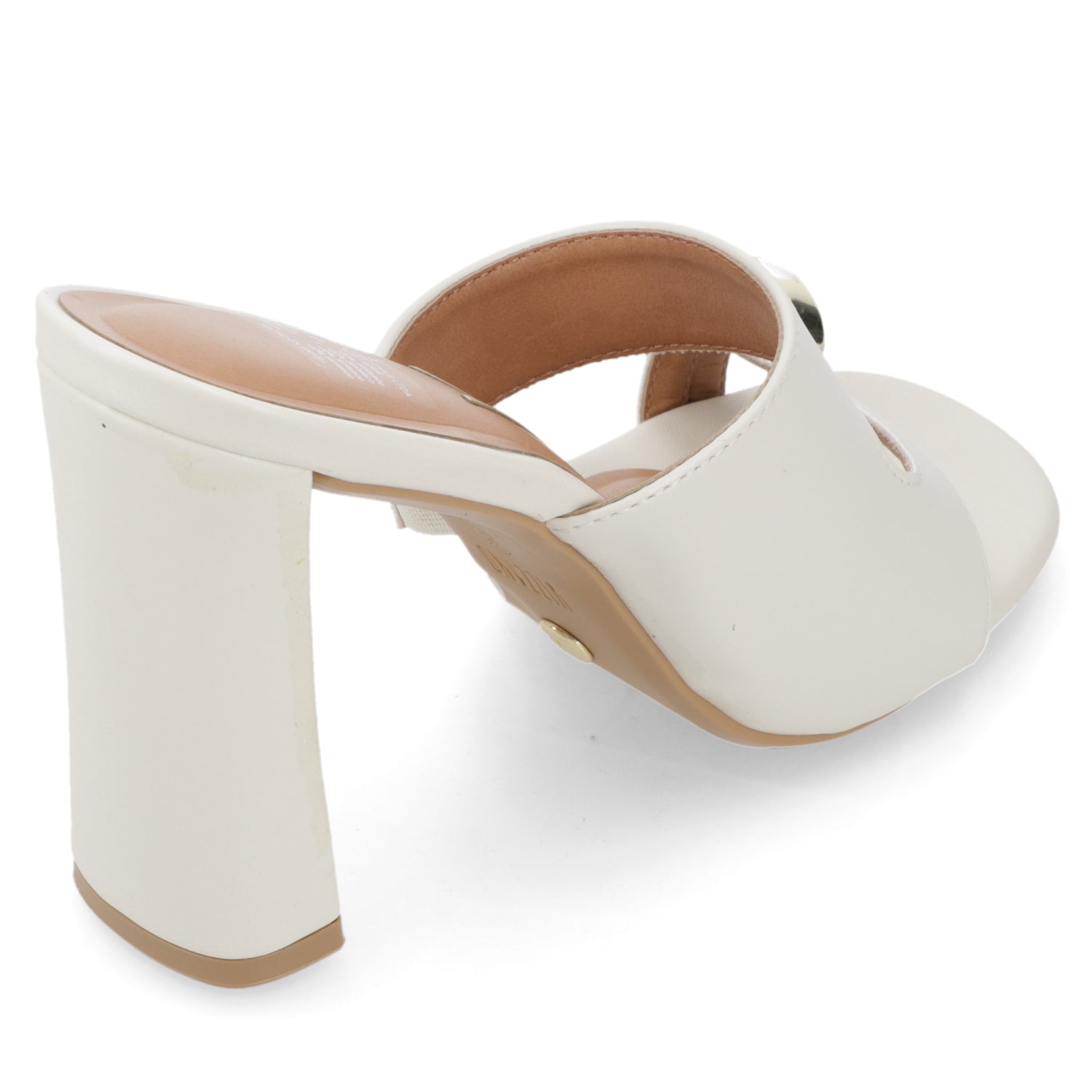 Sandalia Taco Ancho Alto Blanco OFF Vizzano Ecocuero 34 / Blanco OFF