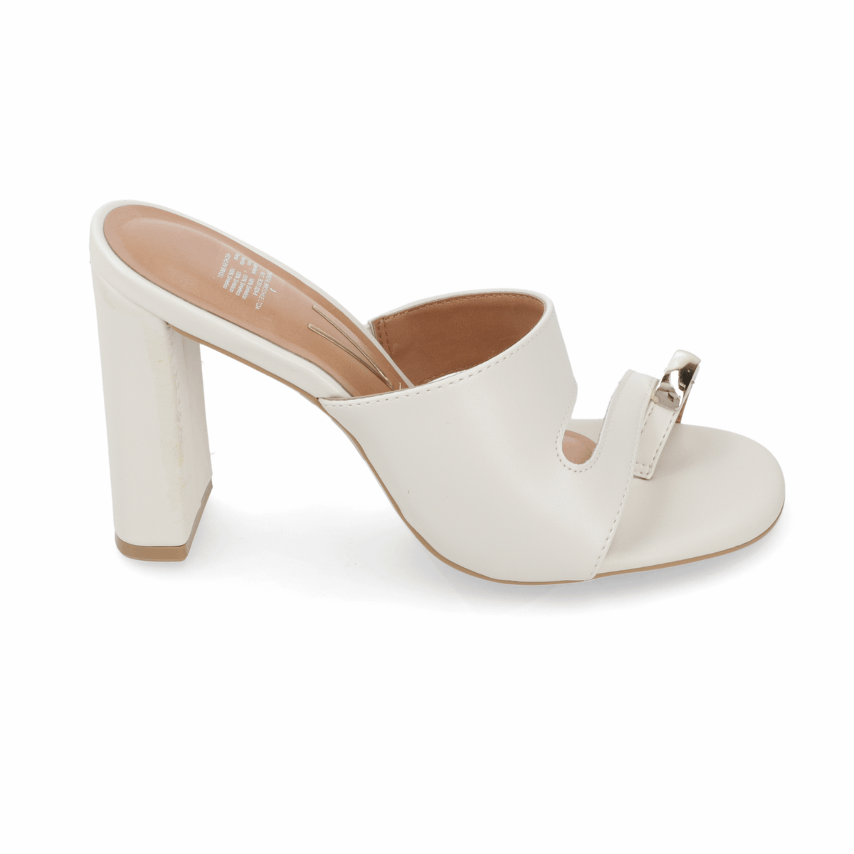 Sandalia Taco Ancho Alto Blanco OFF Vizzano Ecocuero 34 / Blanco OFF