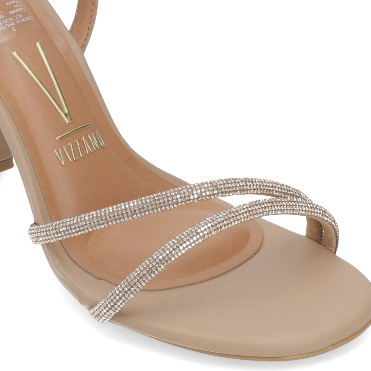 Sandalia Taco Ancho Alto Beige Vizzano Ecocuero 34 / Beige