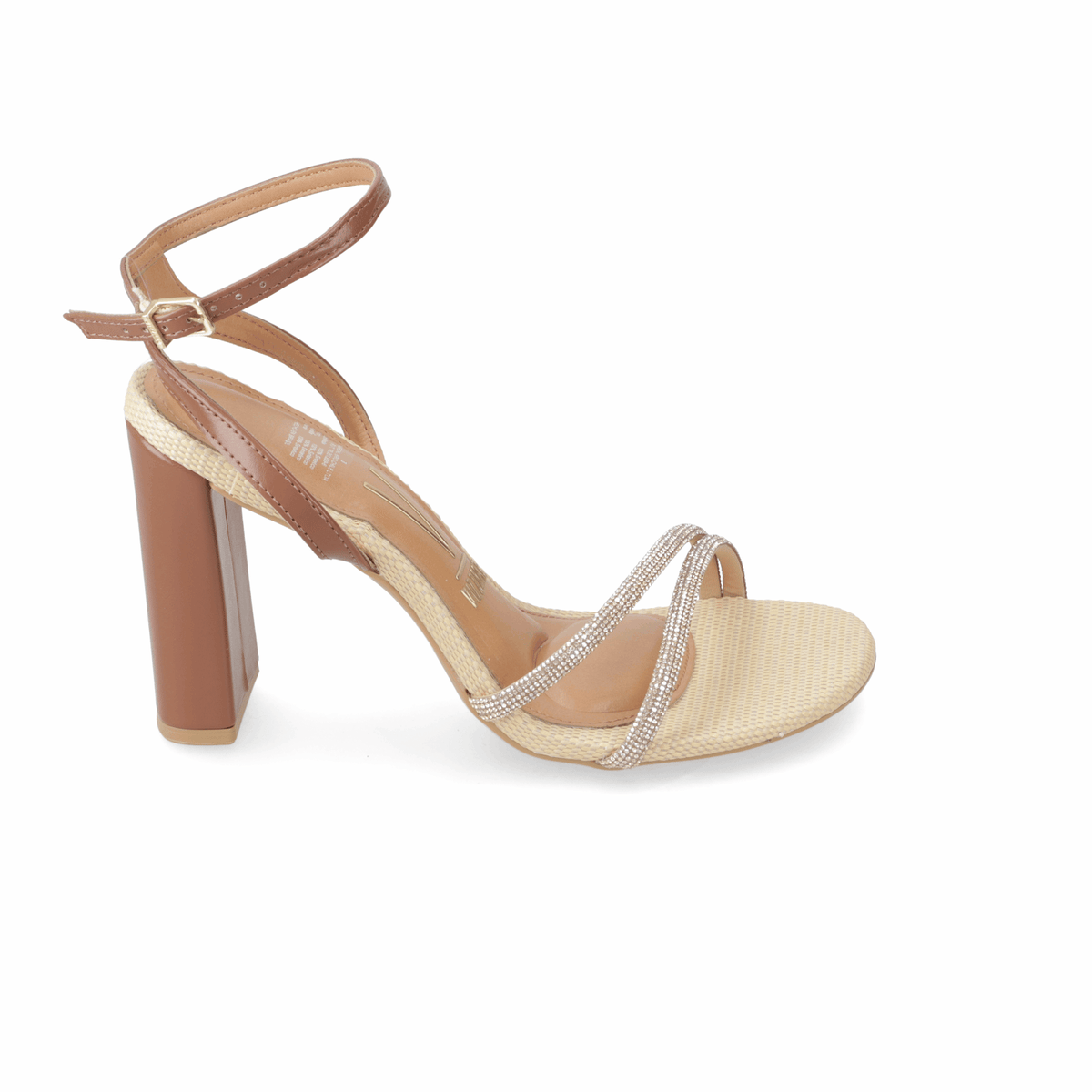 Sandalia Taco Ancho Alto Café Vizzano