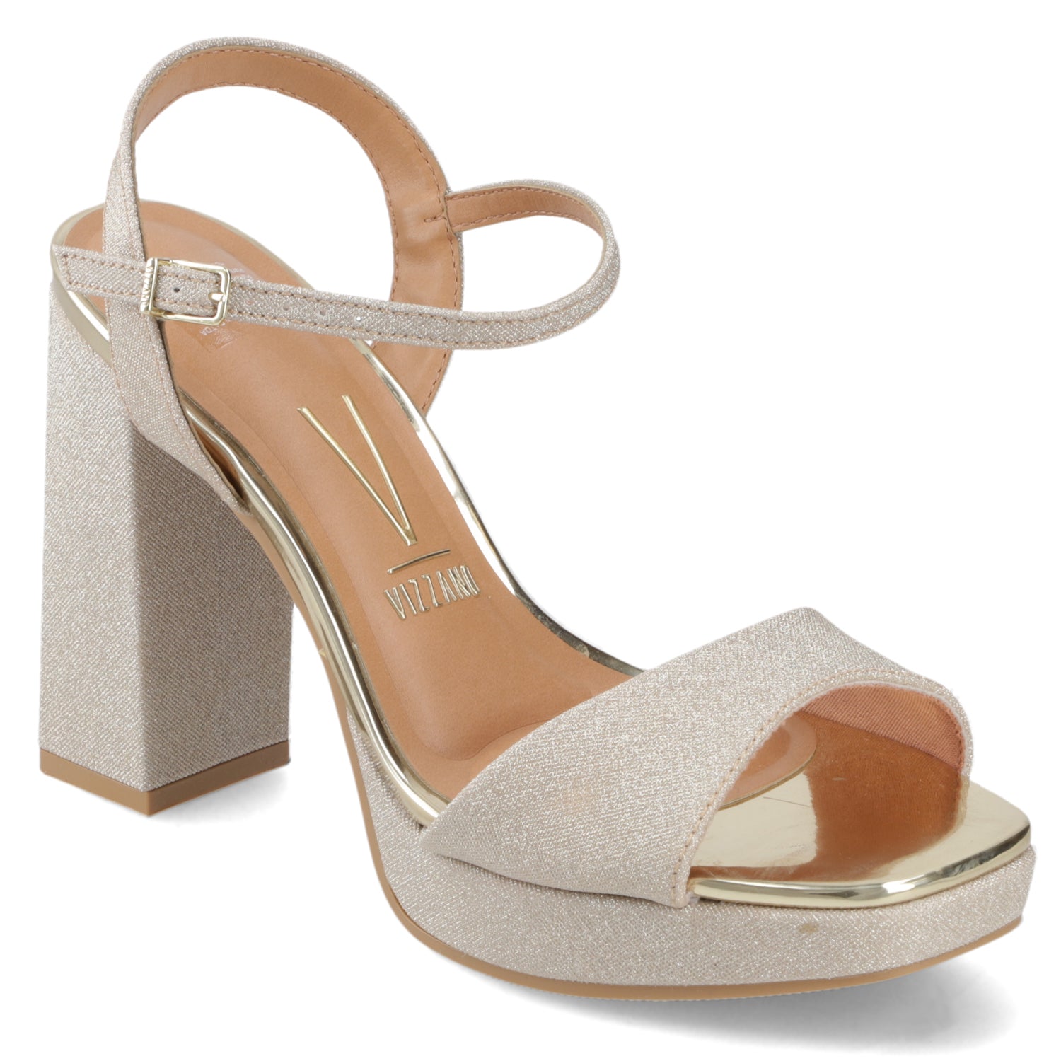Sandalia Taco Dorado Vizzano