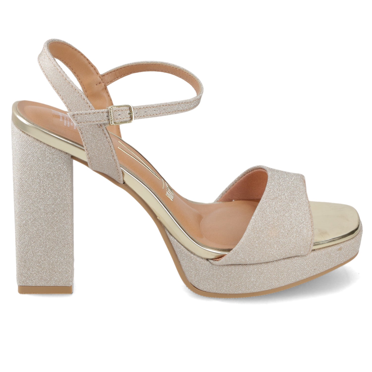 Sandalia Taco Dorado Vizzano