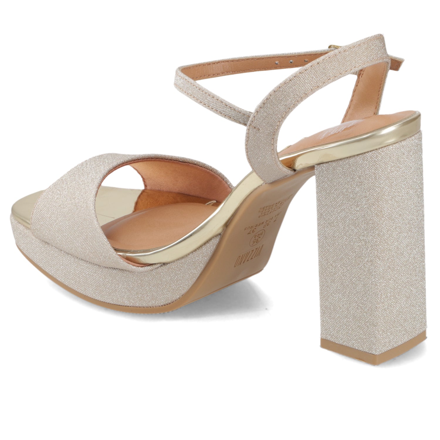 Sandalia Taco Dorado Vizzano
