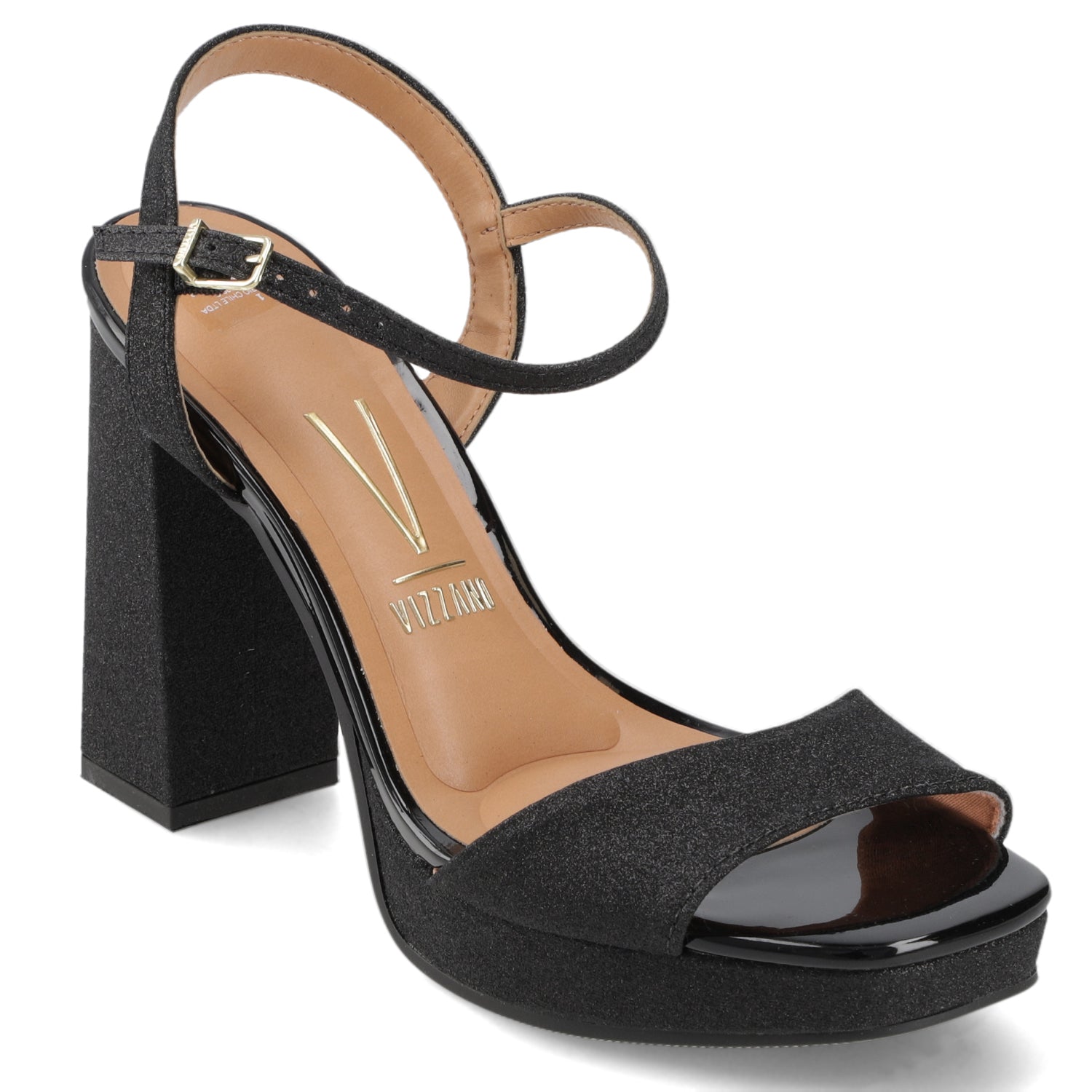 Sandalia Taco Negro Vizzano
