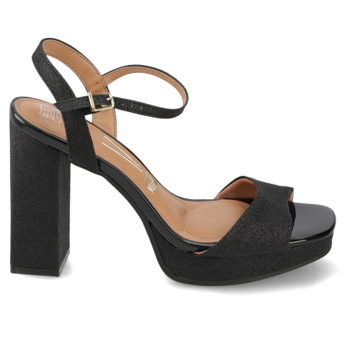 Sandalia Taco Negro Vizzano