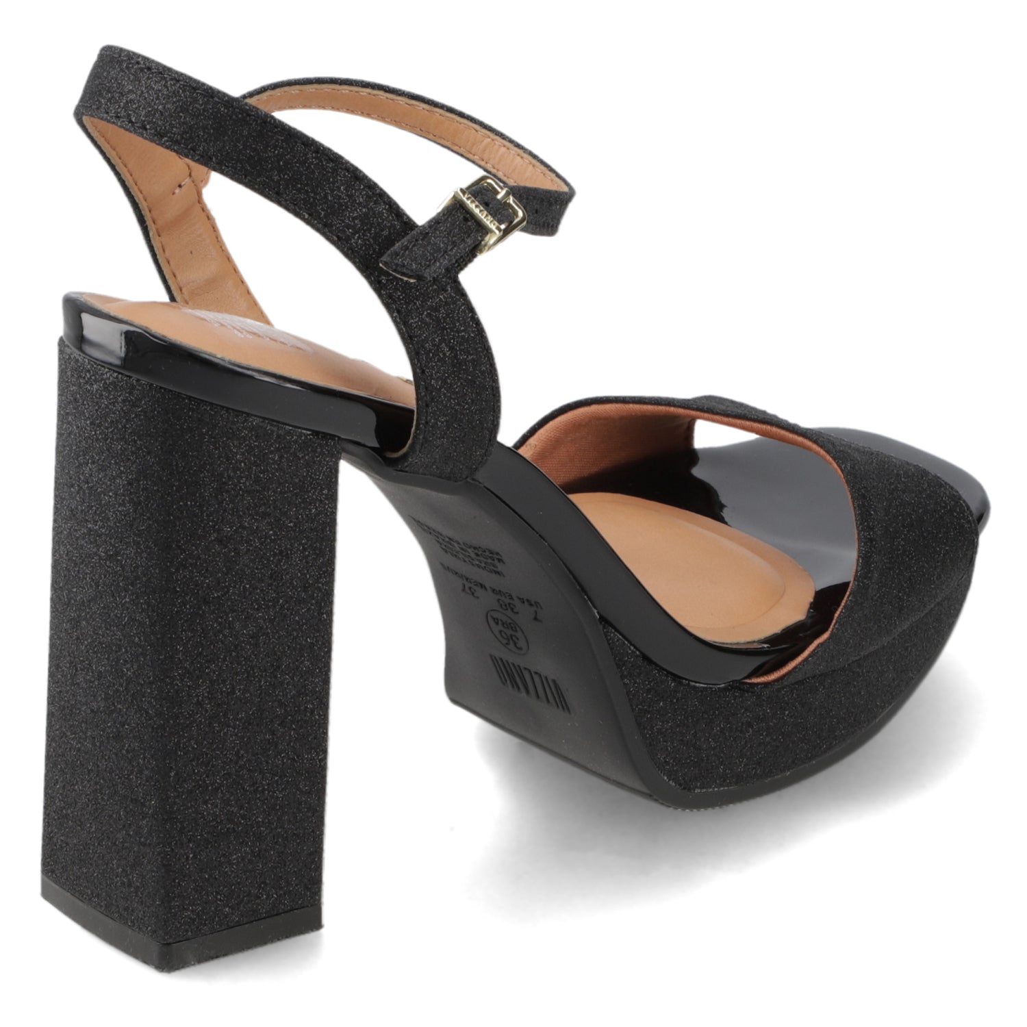 Sandalia Taco Negro Vizzano
