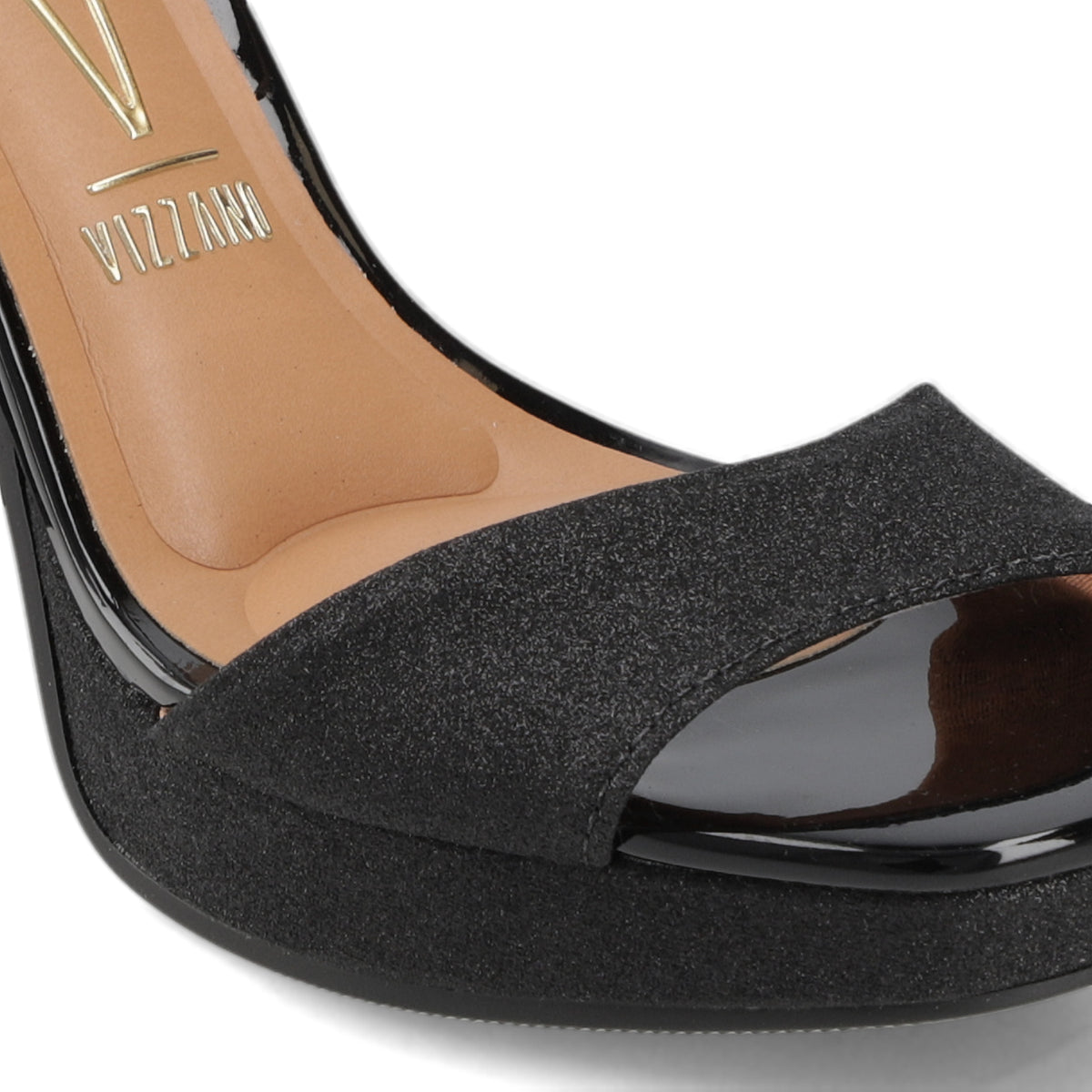 Sandalia Taco Negro Vizzano