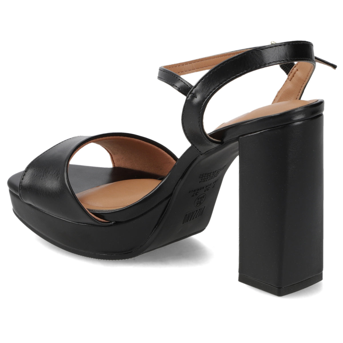Sandalia Taco Negro Vizzano 35 / Negro