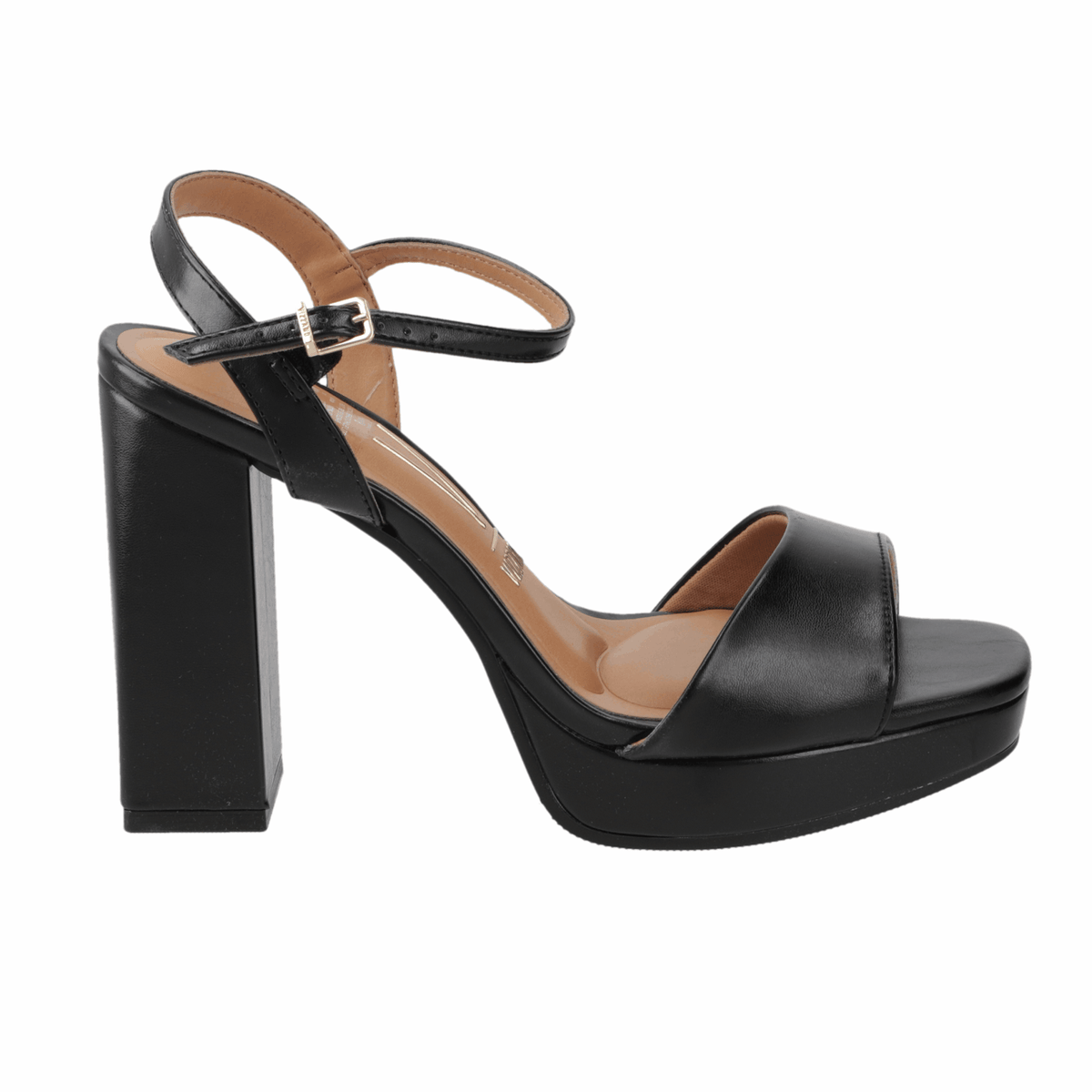 Sandalia Taco Negro Vizzano 35 / Negro