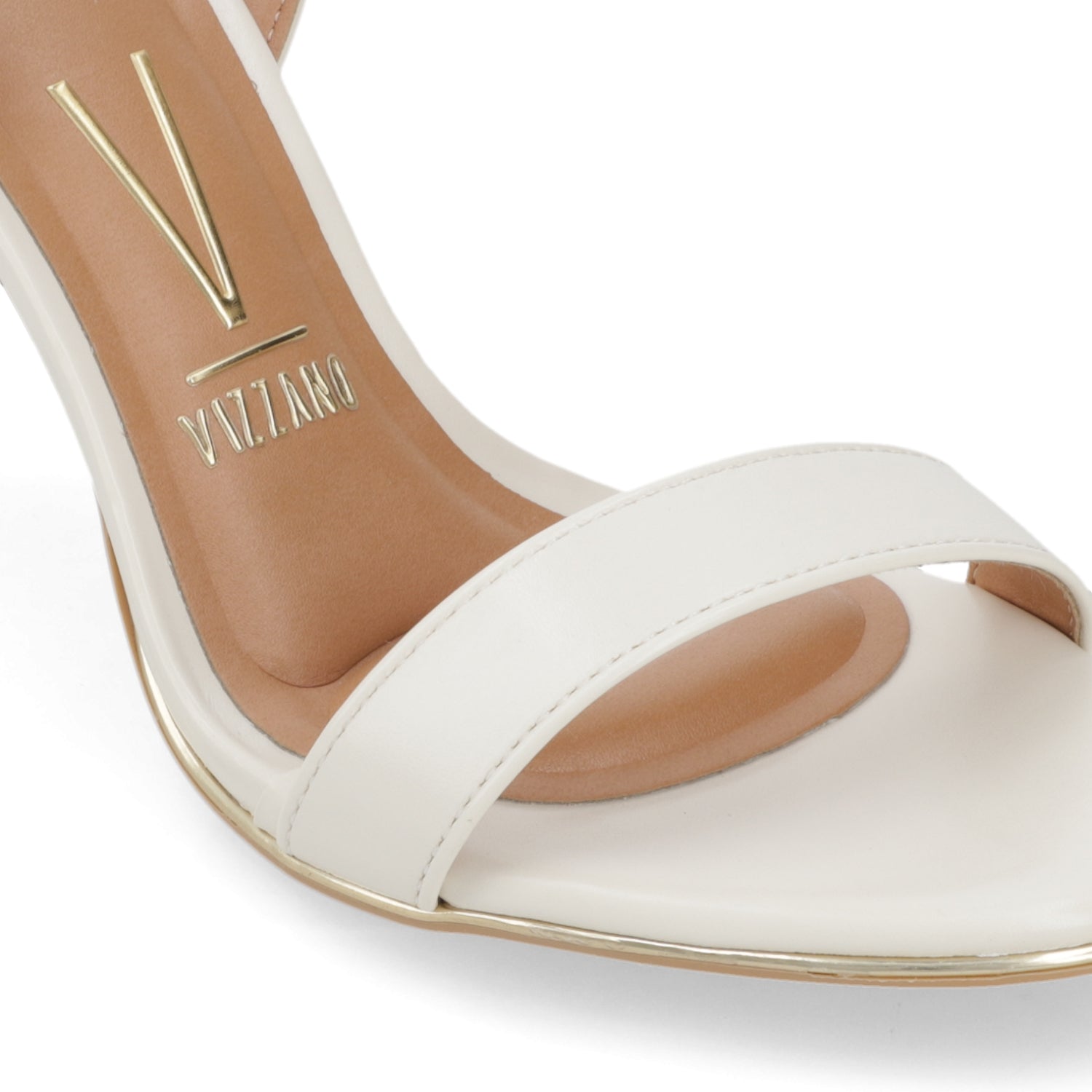 Sandalia Taco Aguja Alto Blanco OFF Vizzano Ecocuero 34 / Blanco OFF