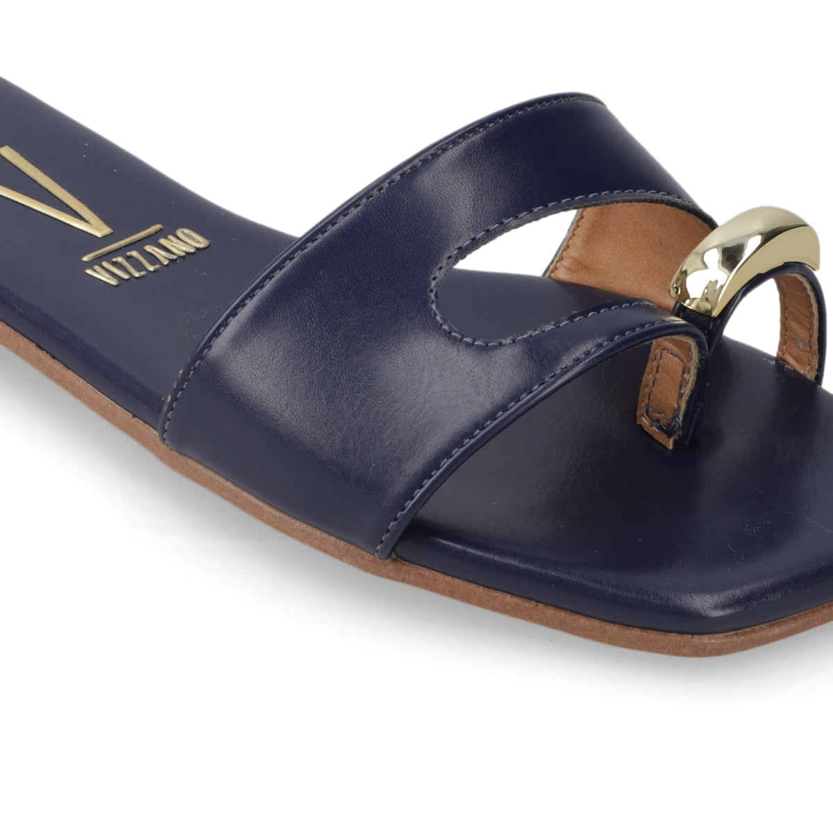 Sandalia Azul Marino Vizzano Ecocuero 35 / Azul Marino