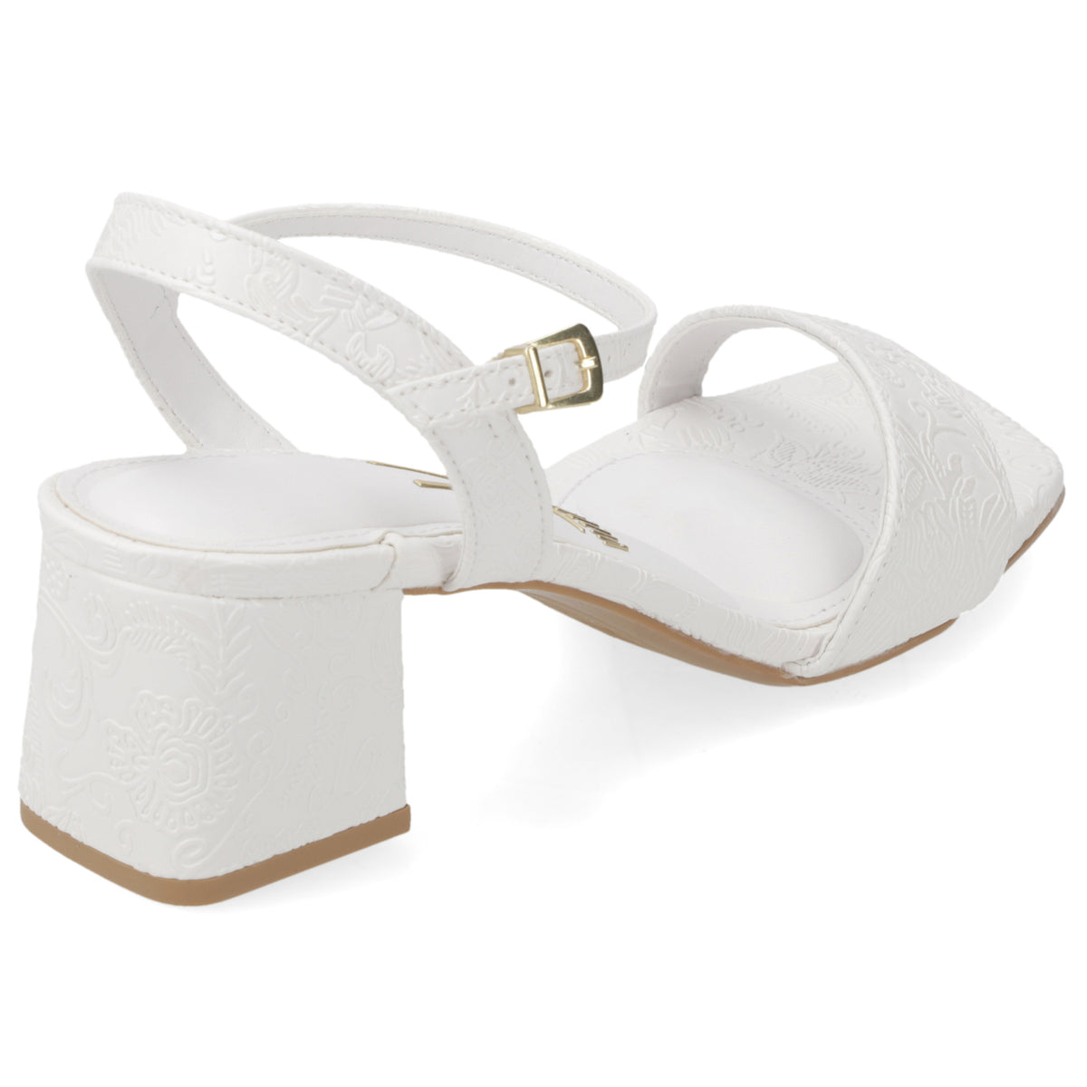 Sandalias de Novia Taco Ancho Bajo Blanco Vizzano 35 / Blanco