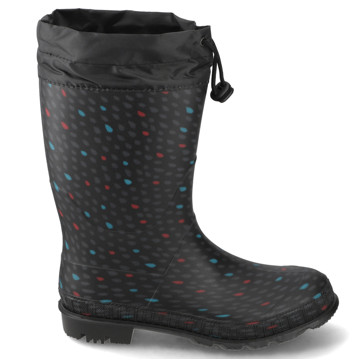 Bota de Agua Mujer Negra Puntos 35 / Negro