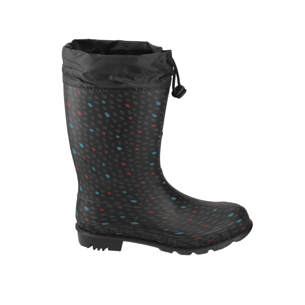 Bota de Agua Mujer Negra Puntos 35 / Negro