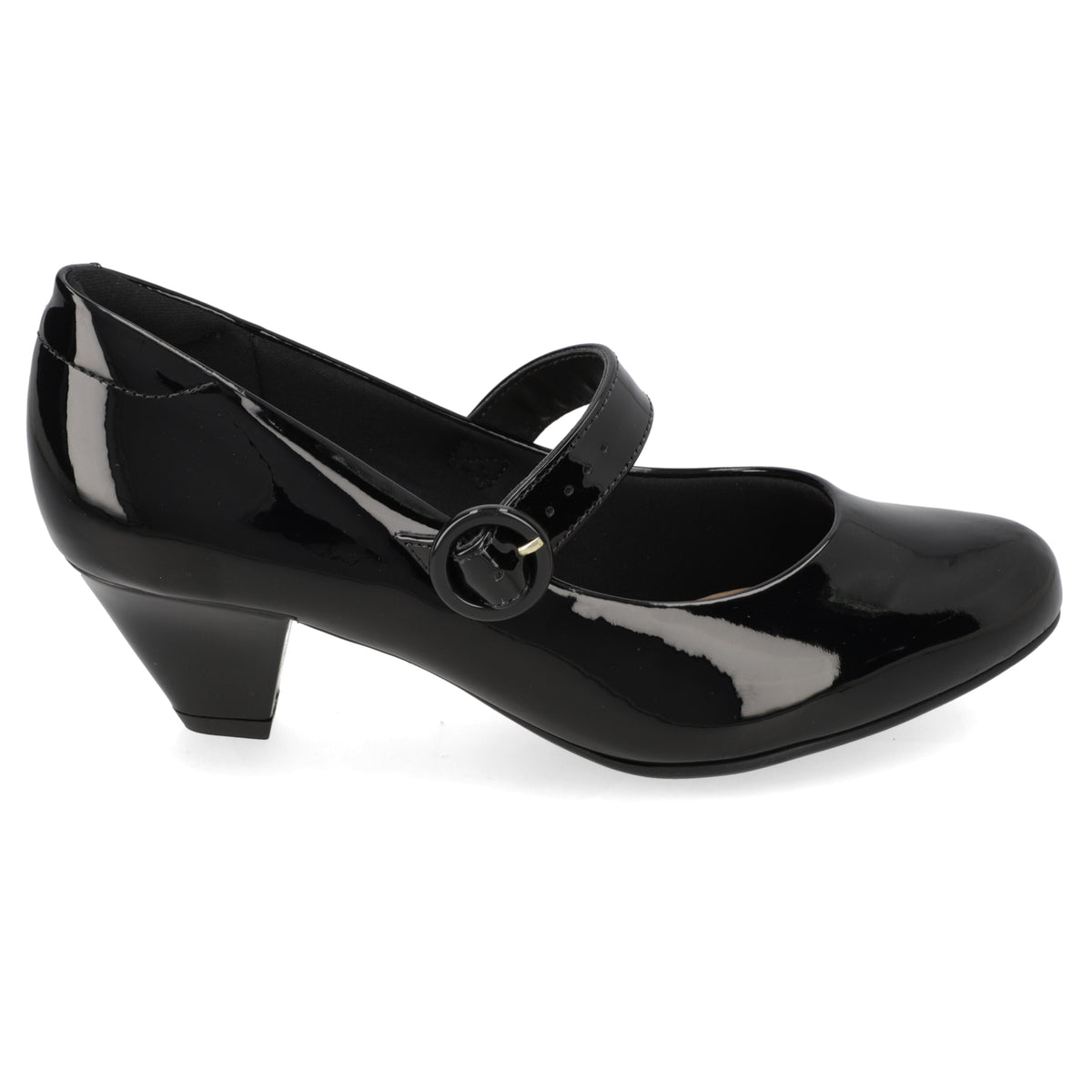 Zapato Taco Ancho 5 cm Negro Modare 35 / Negro