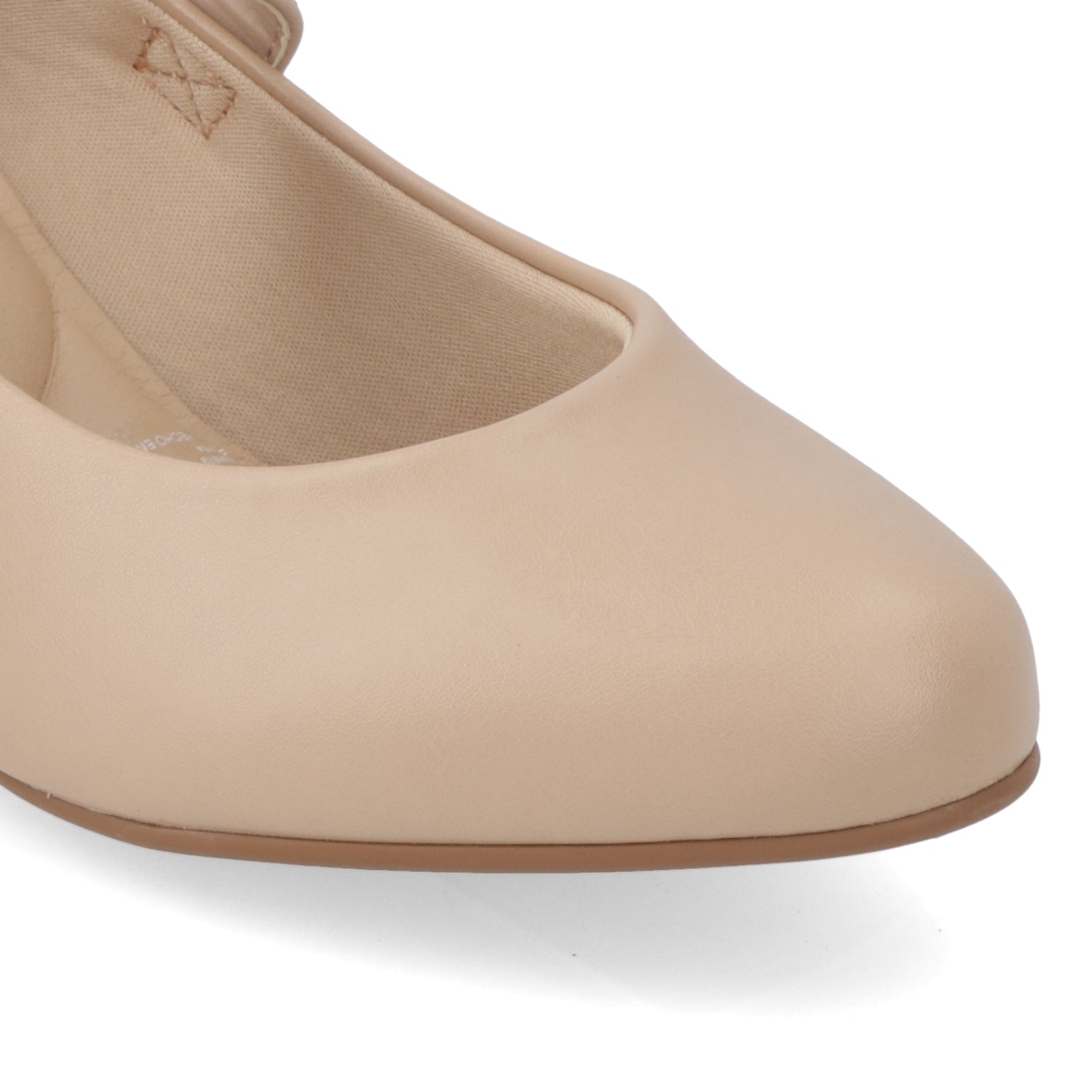 Zapato Taco Ancho 5 cm Beige Modare