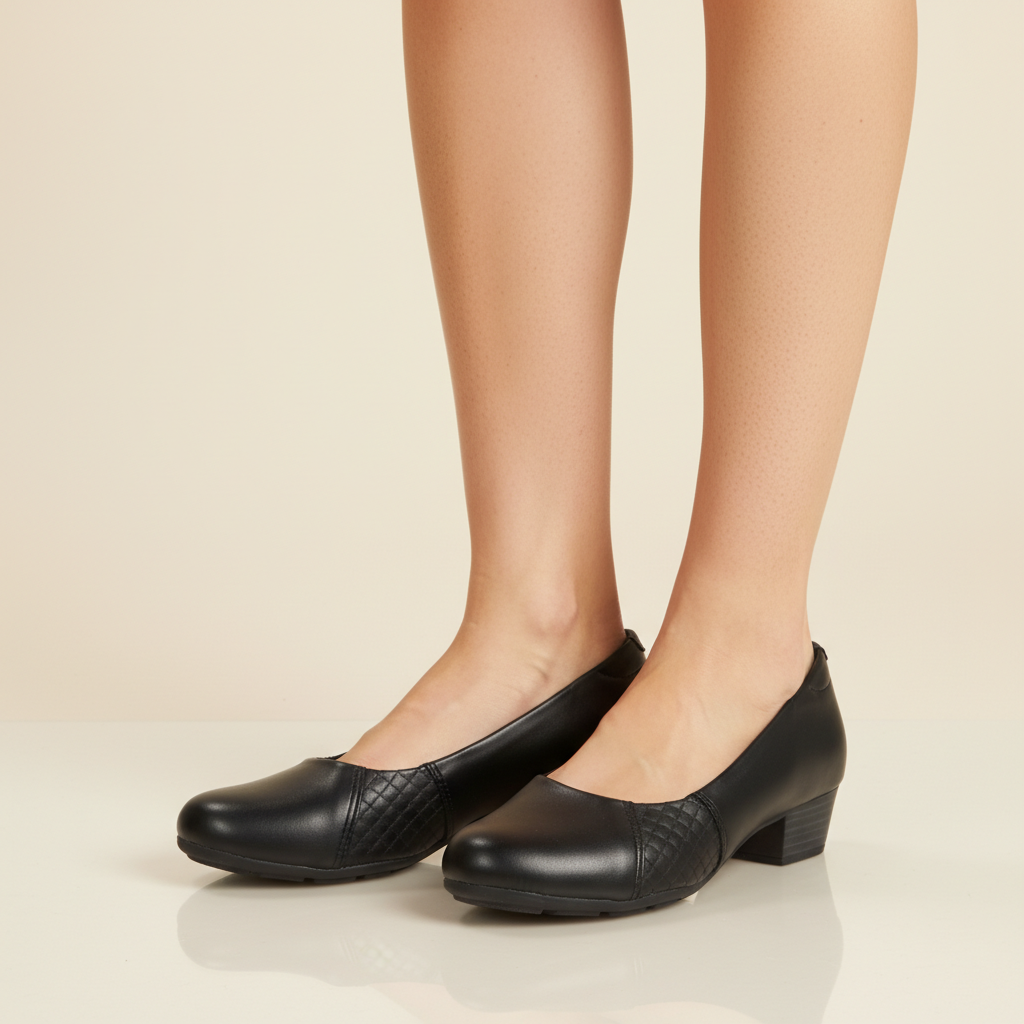 Taco Ancho 3 cm Negro Modare