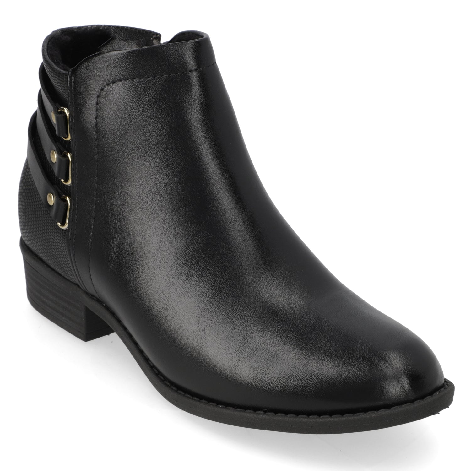 Botin Taco Ancho 3 cm Negro Modare