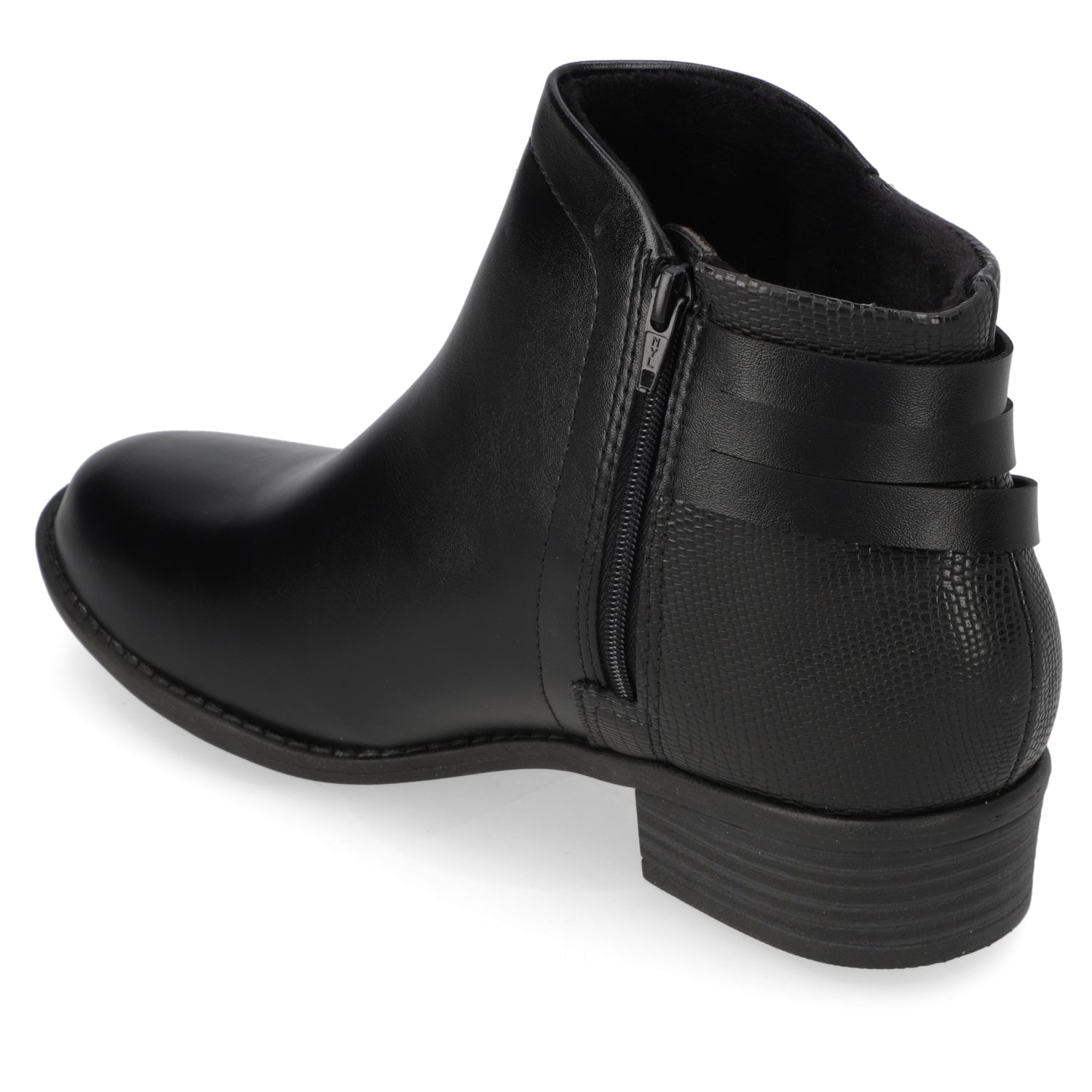 Botin Taco Ancho 3 cm Negro Modare