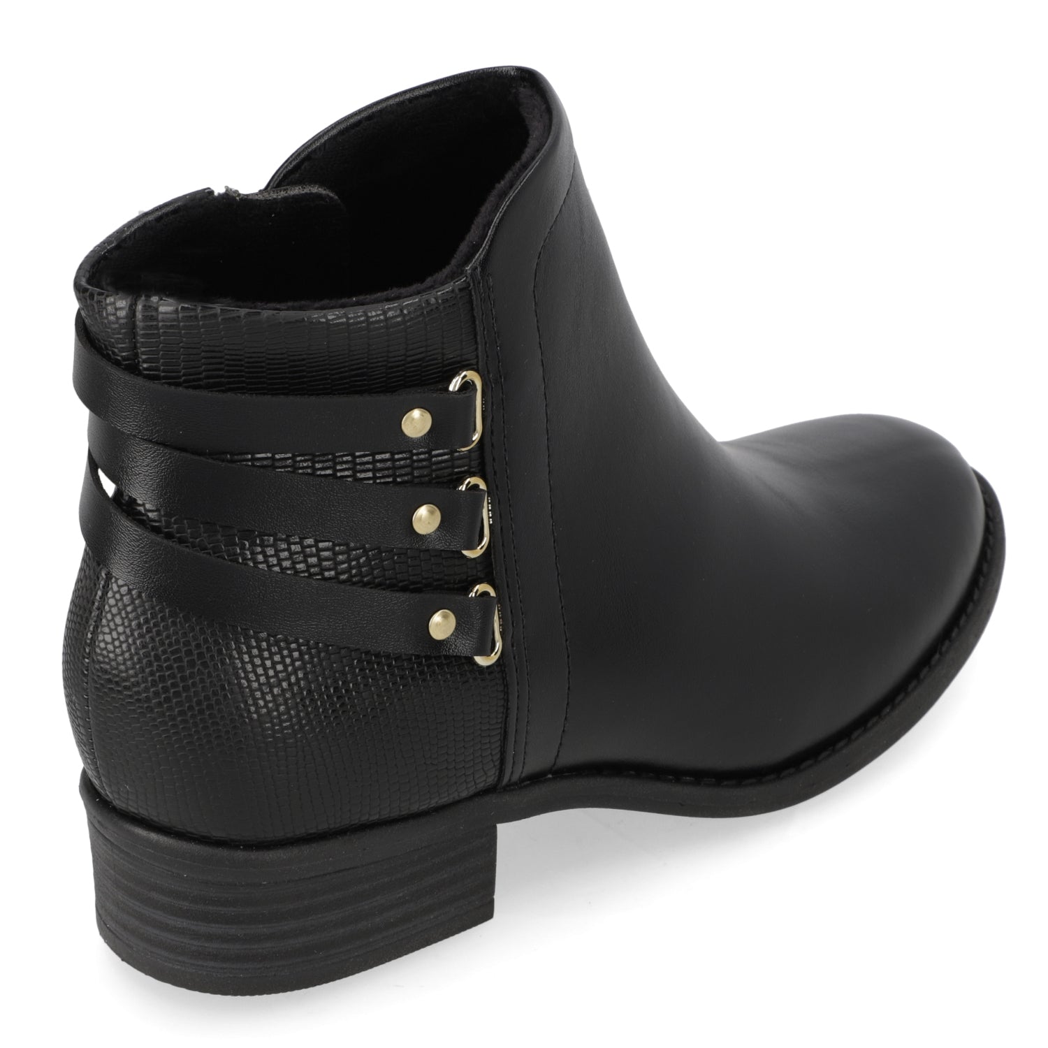 Botin Taco Ancho 3 cm Negro Modare