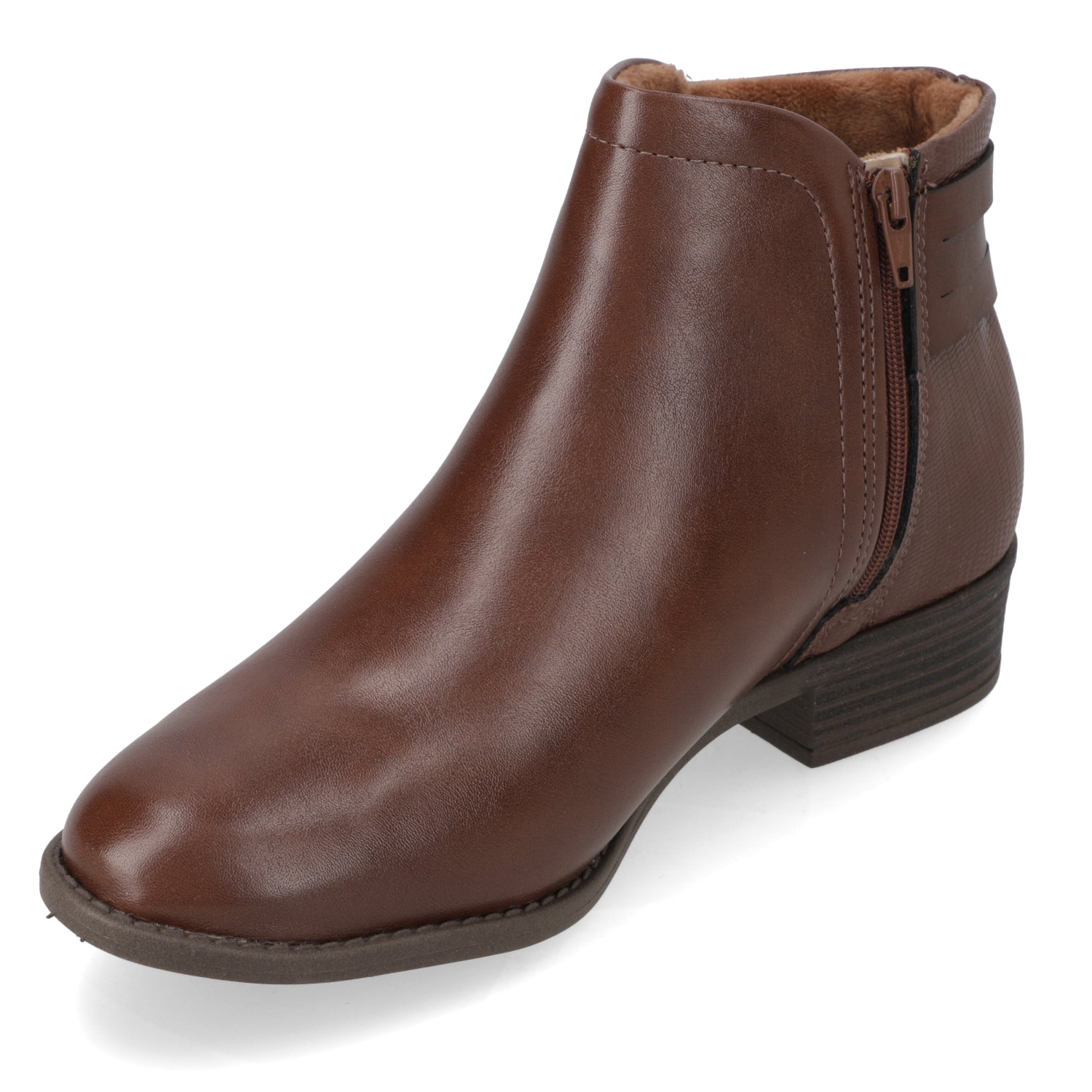 Botin Taco Ancho 3 cm Cafe Modare