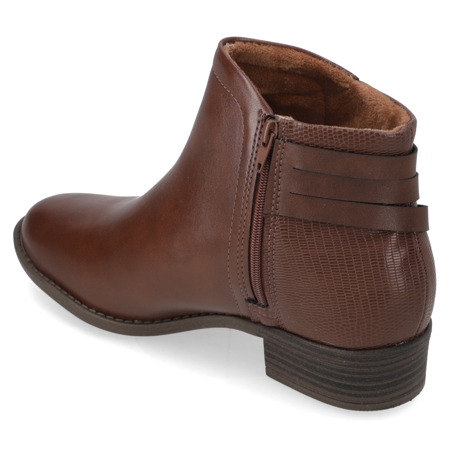 Botin Taco Ancho 3 cm Cafe Modare