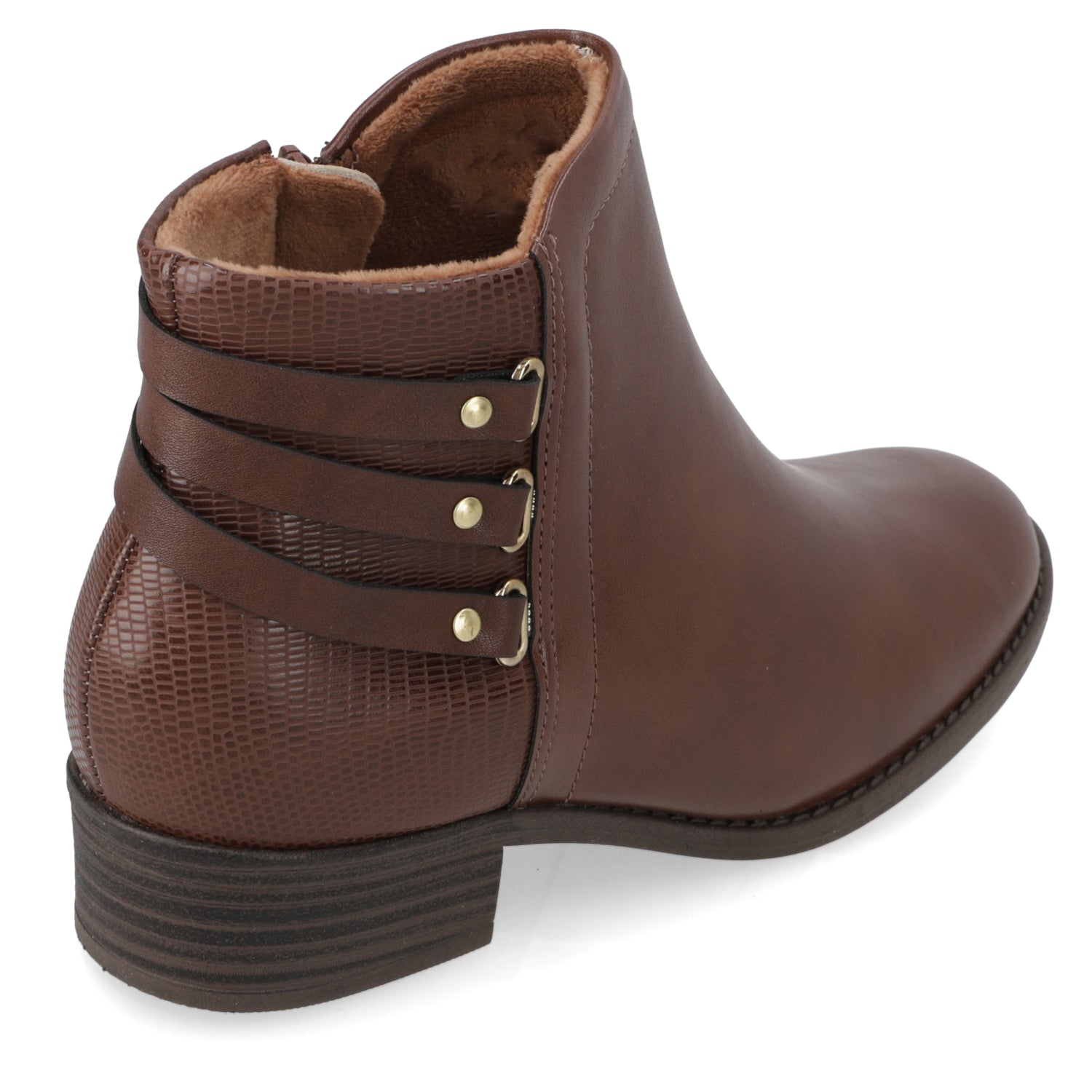 Botin Taco Ancho 3 cm Cafe Modare