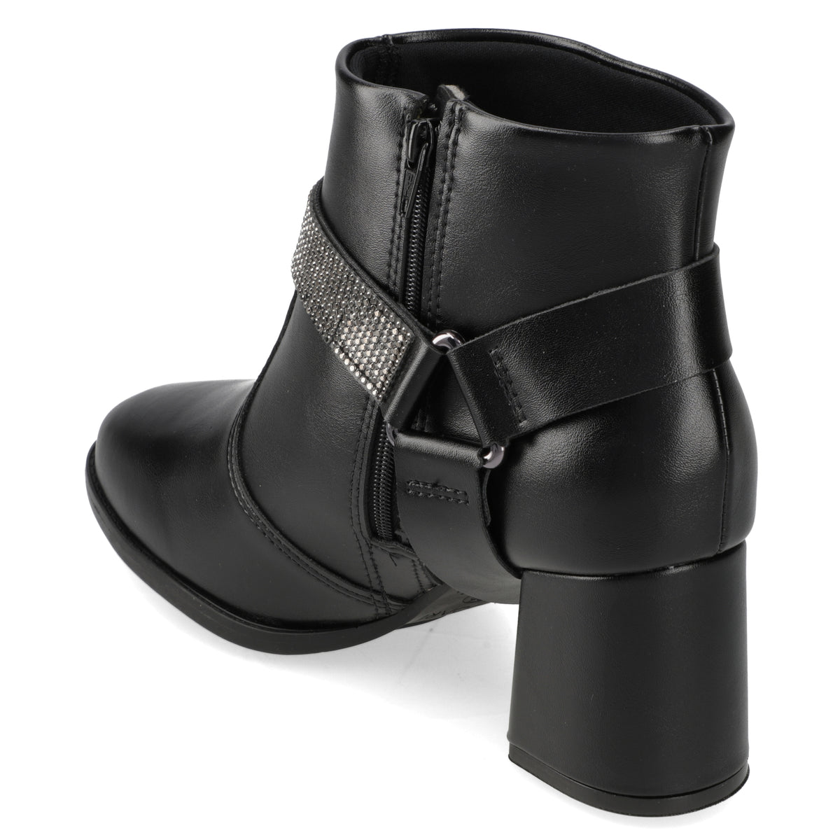 Botin Taco Ancho 7 cm Negro Modare 35 / Negro
