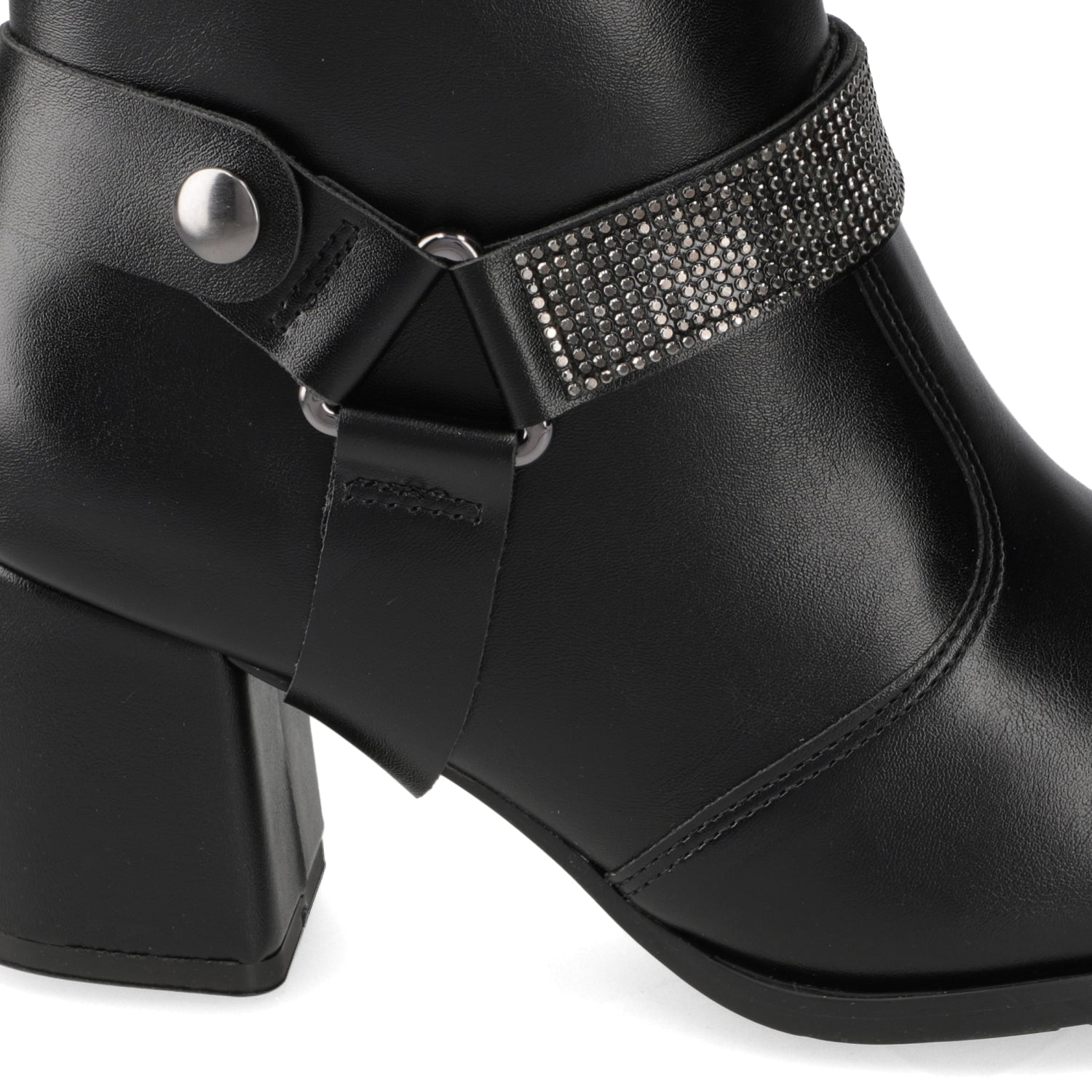 Botin Taco Ancho 7 cm Negro Modare 35 / Negro