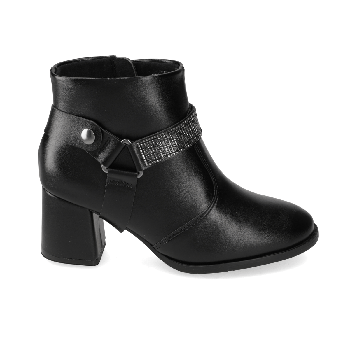 Botin Taco Ancho 7 cm Negro Modare 35 / Negro