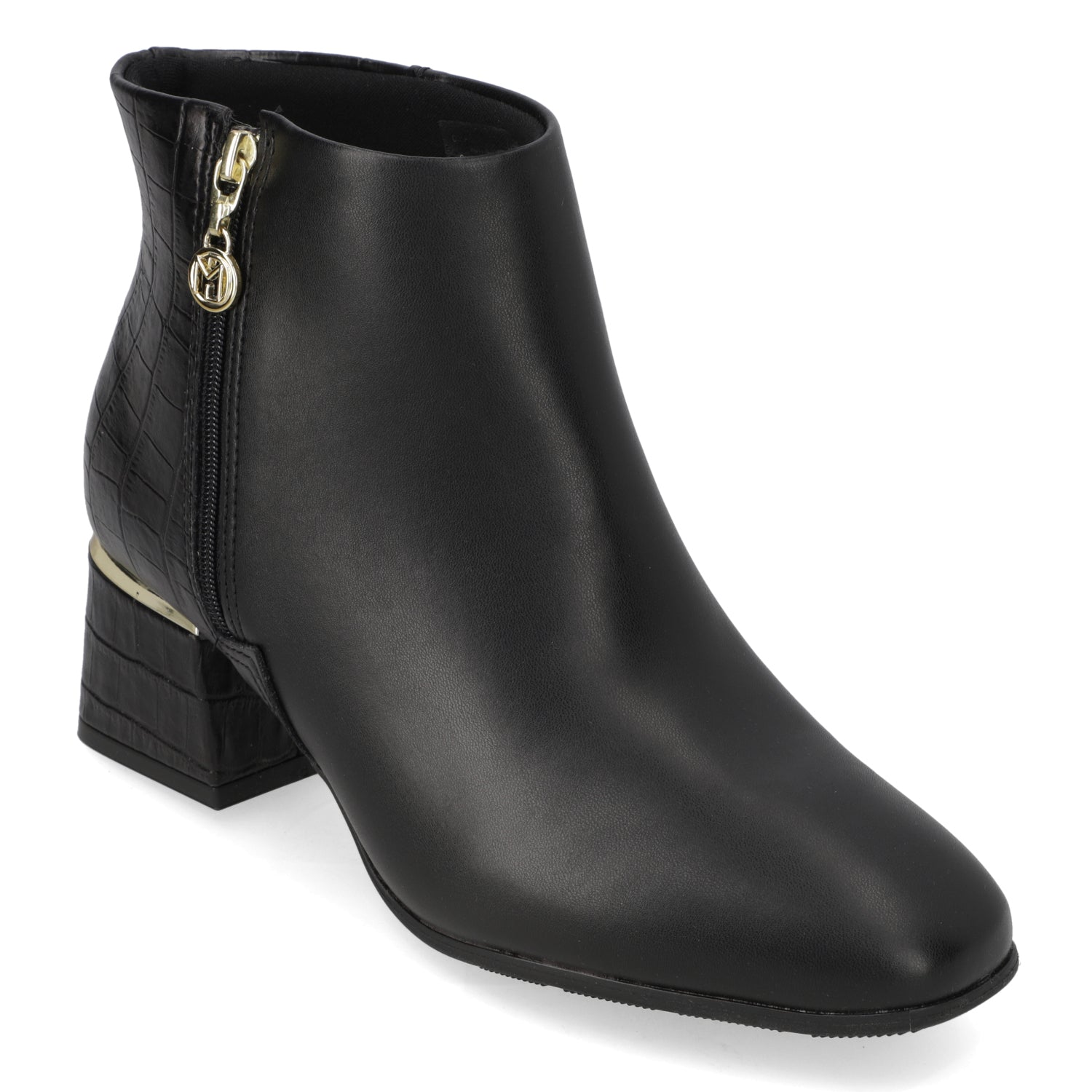 Botin Taco Ancho 5 cm Negro Modare