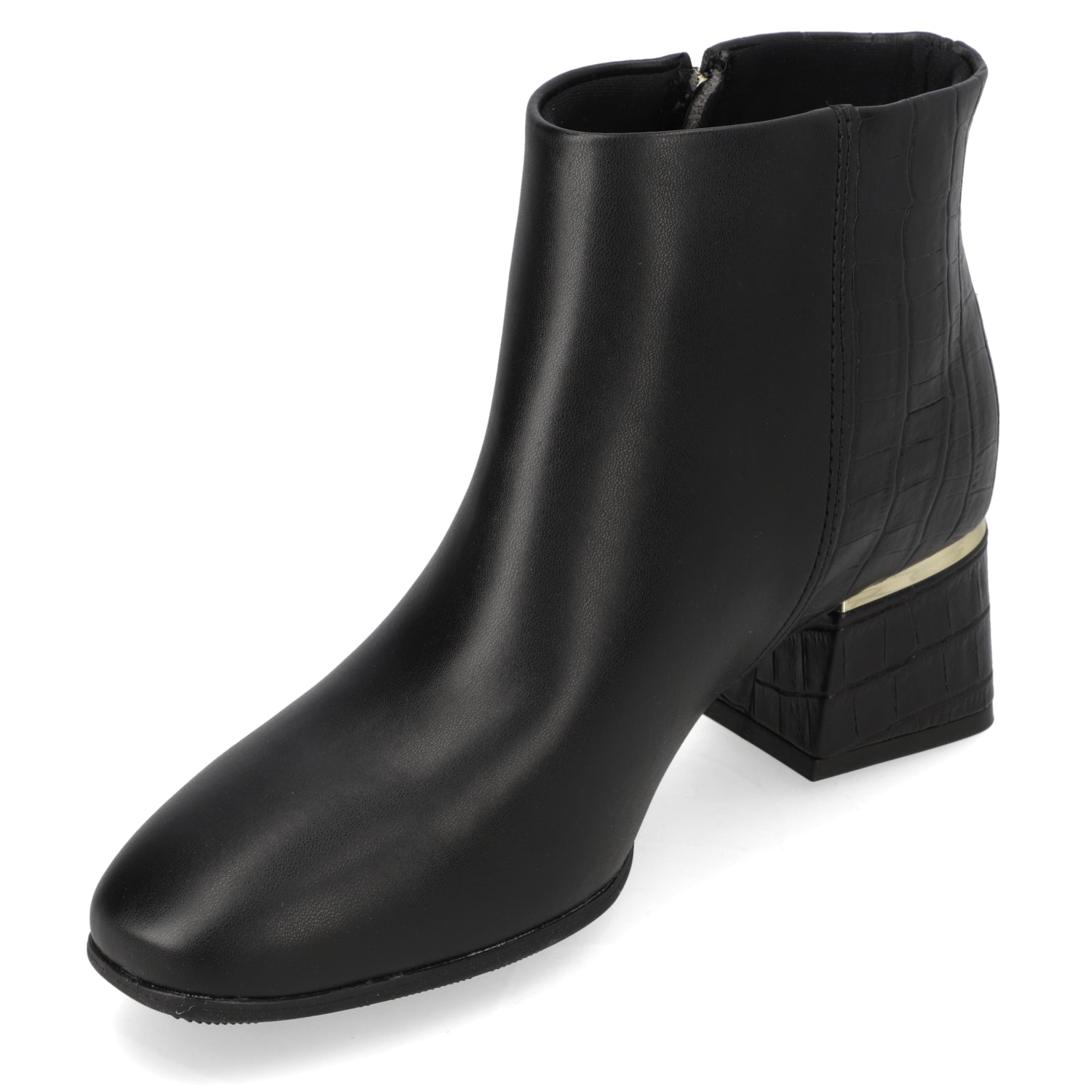 Botin Taco Ancho 5 cm Negro Modare
