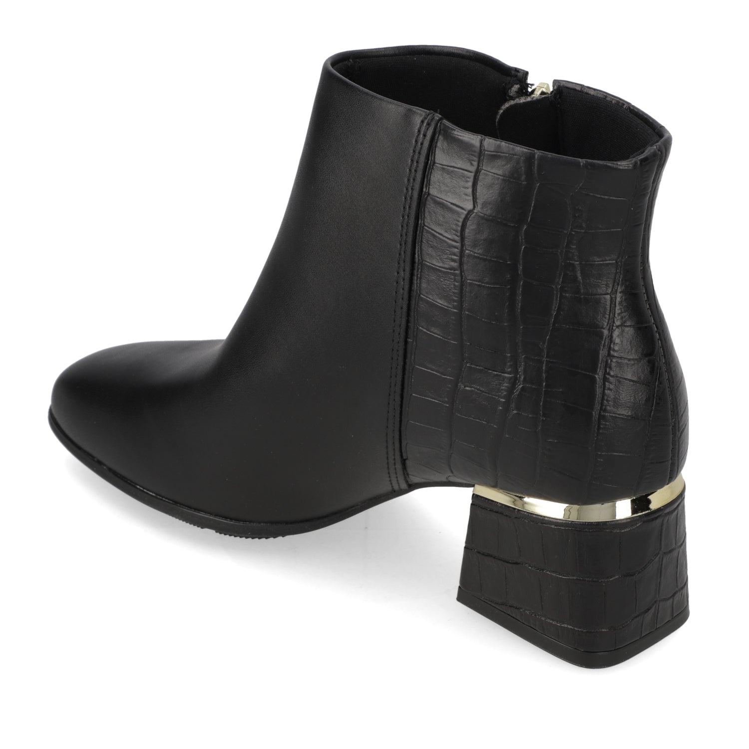 Botin Taco Ancho 5 cm Negro Modare