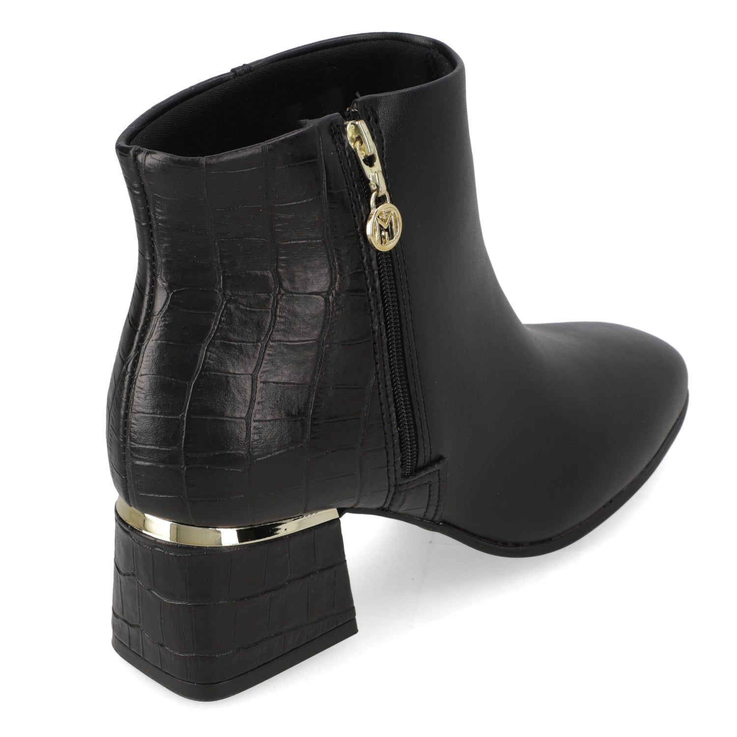 Botin Taco Ancho 5 cm Negro Modare
