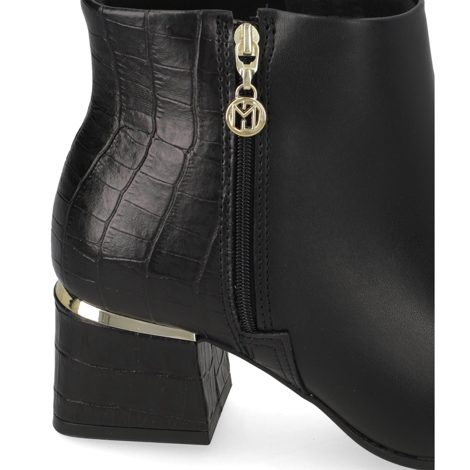Botin Taco Ancho 5 cm Negro Modare