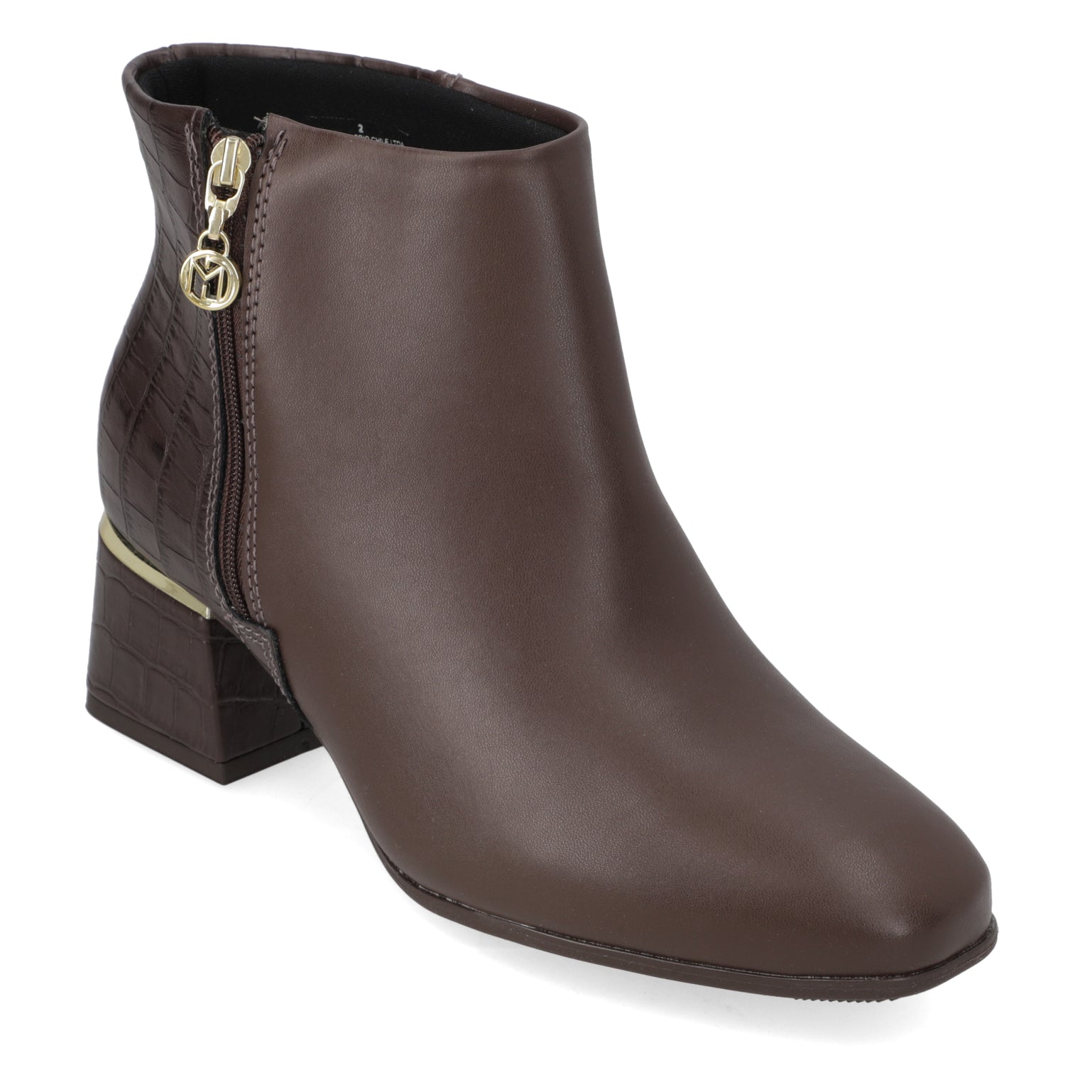 Botin Taco Ancho 5 cm Café Modare