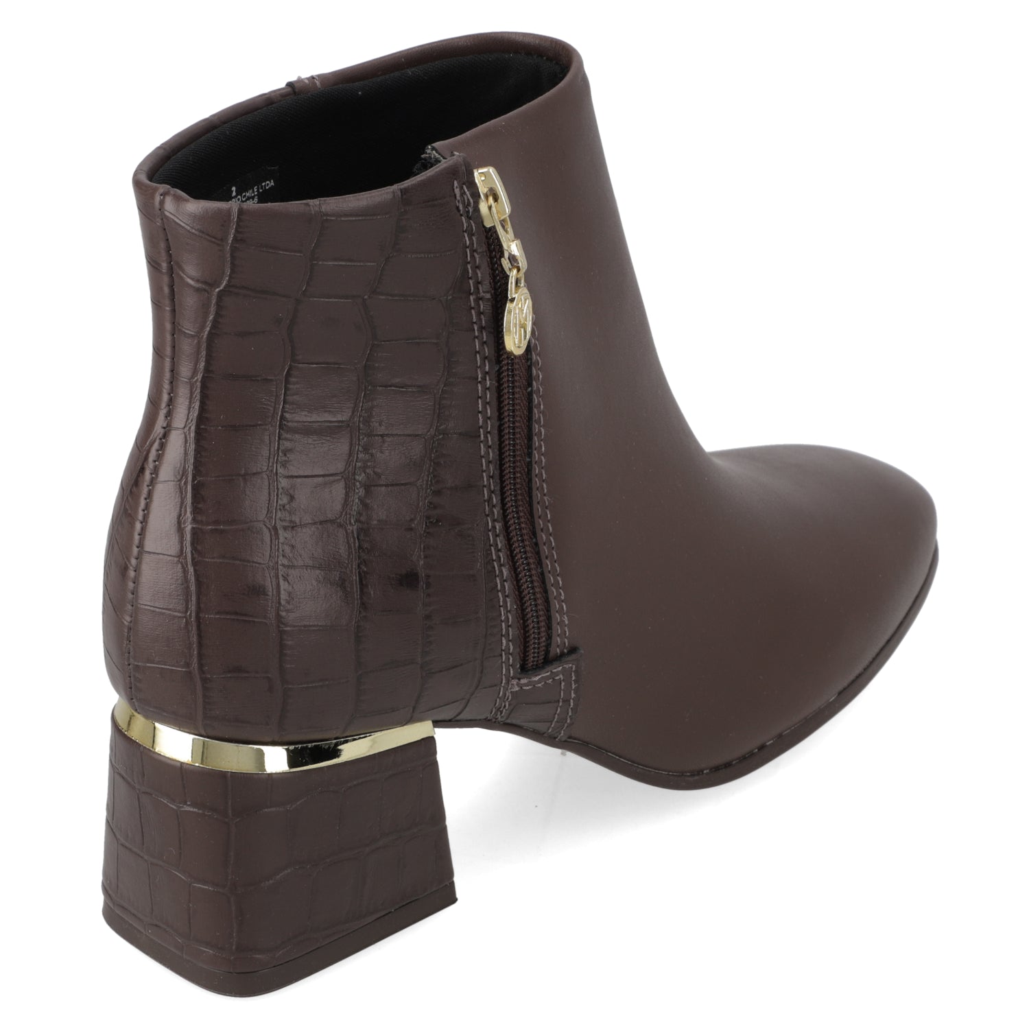 Botin Taco Ancho 5 cm Café Modare