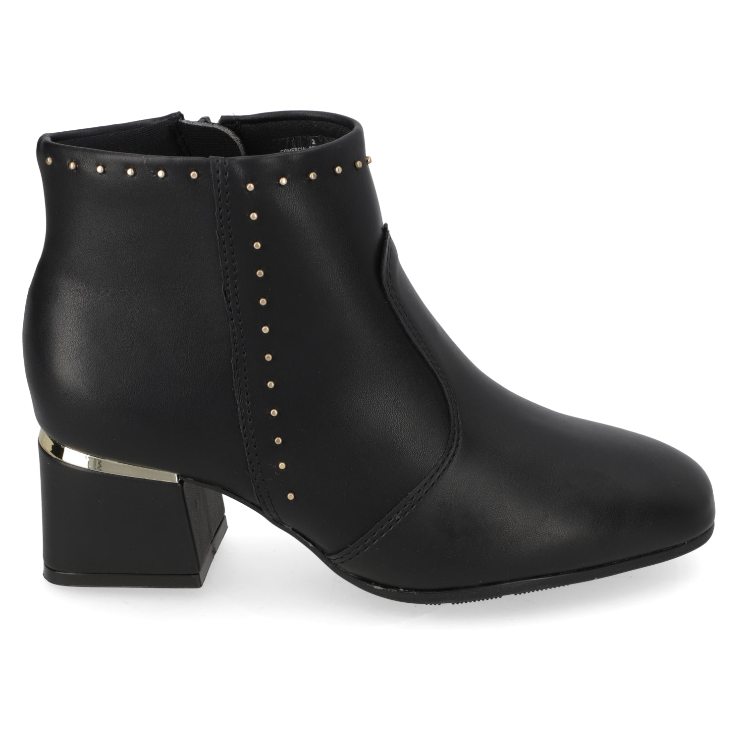 Botin Taco Ancho 5 cm Negro Modare