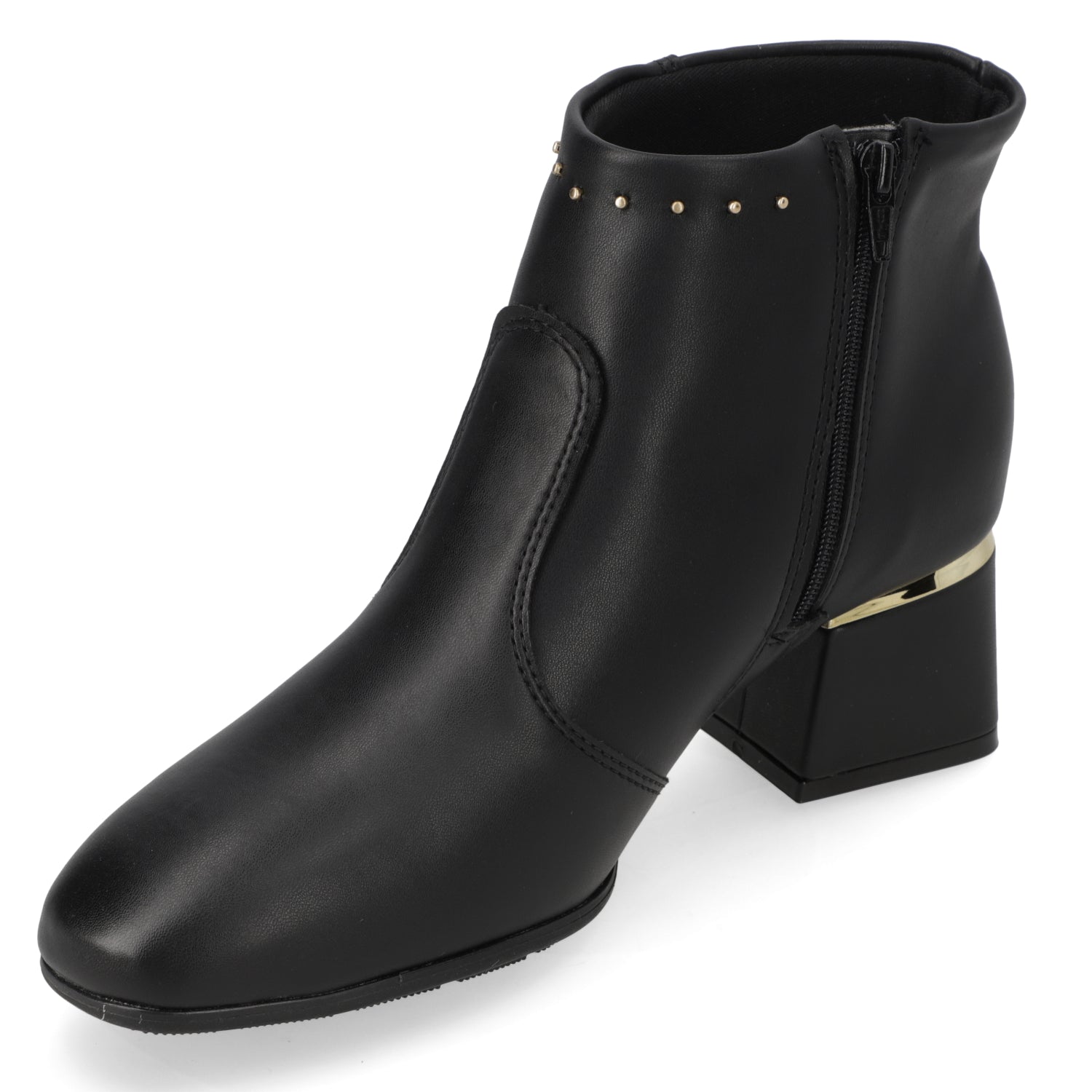 Botin Taco Ancho 5 cm Negro Modare