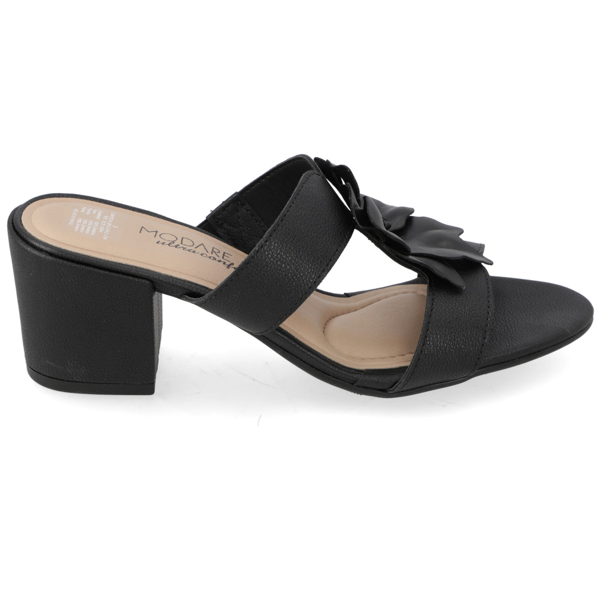 Sandalia Taco Cuadrado Negro