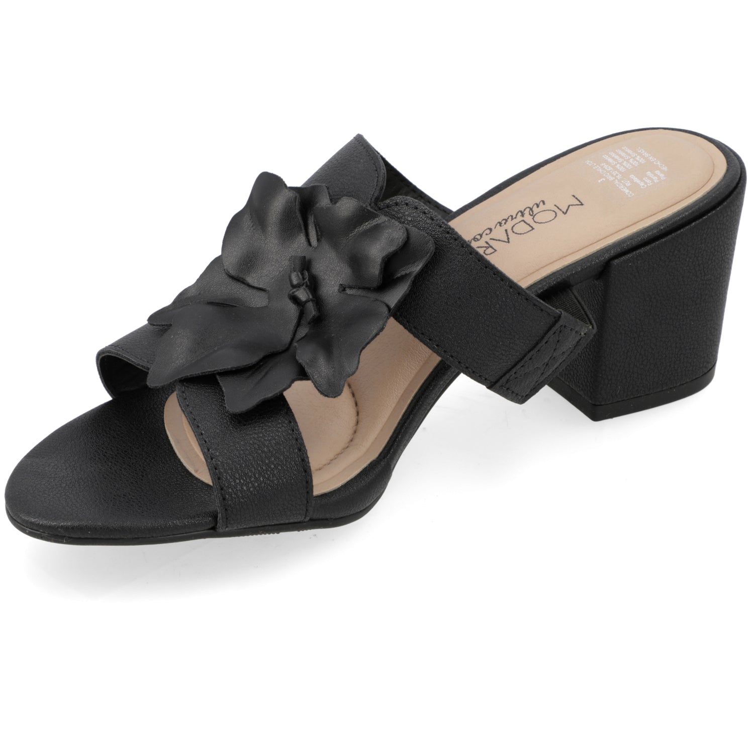 Sandalia Taco Cuadrado Negro