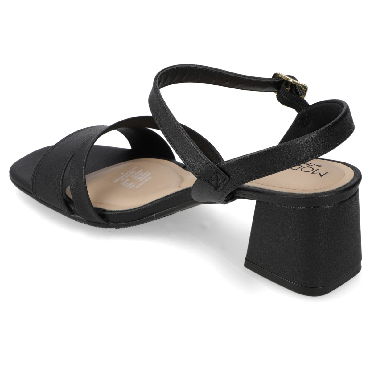 Sandalia Taco Ancho Medio Negro Modare Ecocuero 35 / Negro