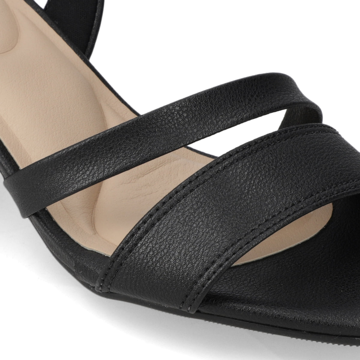 Sandalia Taco Ancho Medio Negro Modare Ecocuero 35 / Negro