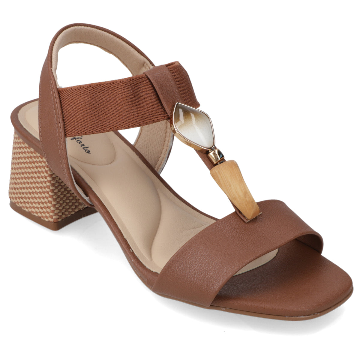 Sandalia Taco Ancho Medio Café Modare Ecocuero 35 / Café