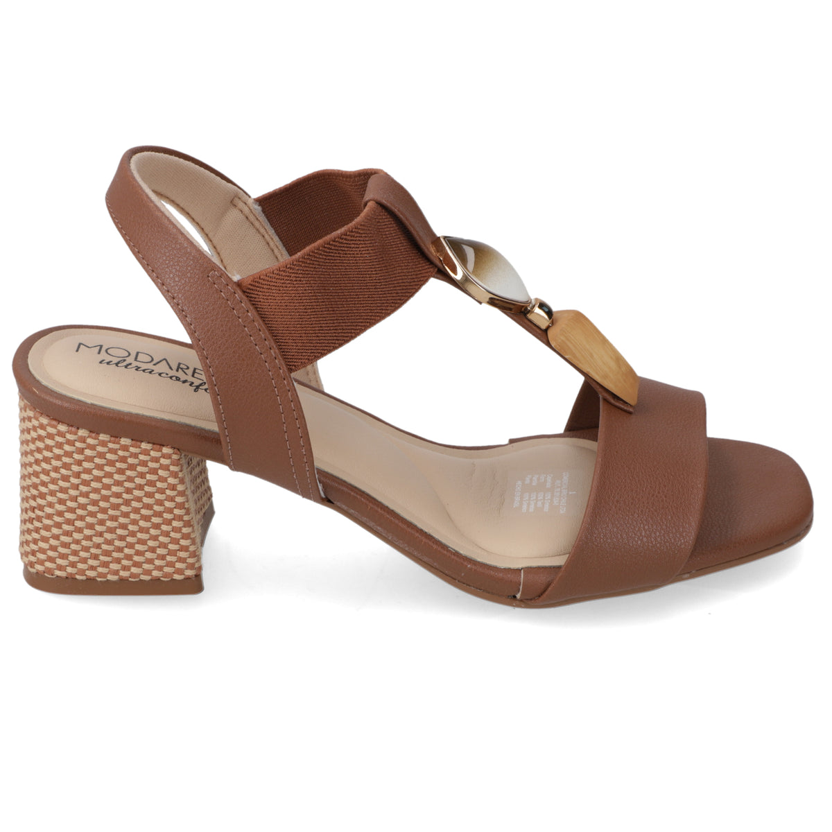 Sandalia Taco Ancho Medio Café Modare Ecocuero 35 / Café
