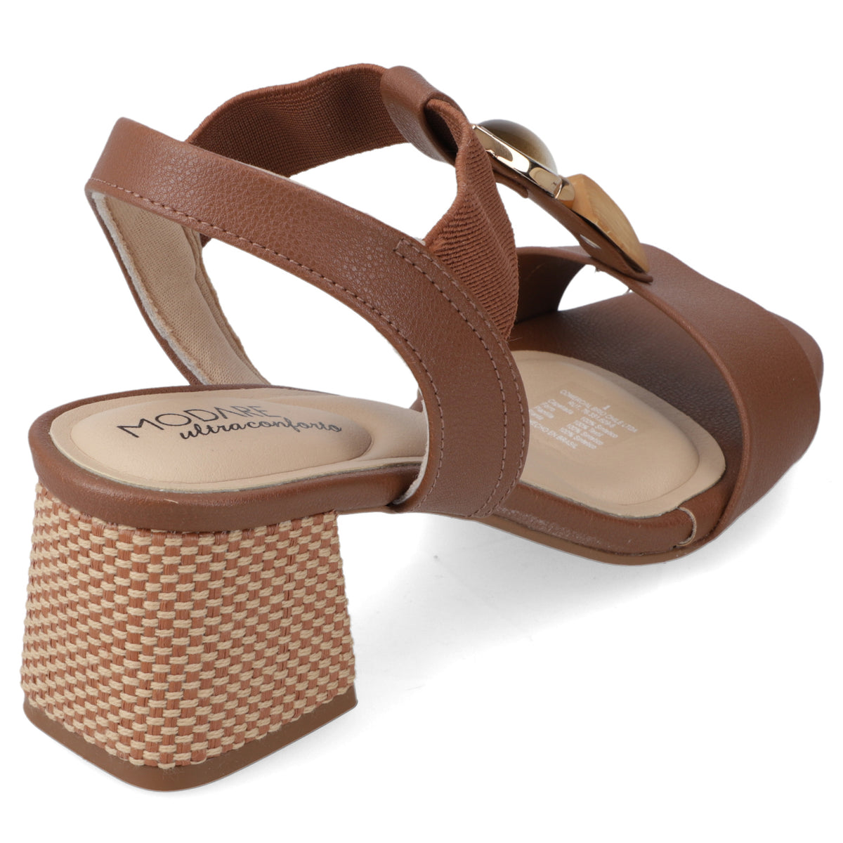 Sandalia Taco Ancho Medio Café Modare Ecocuero 35 / Café