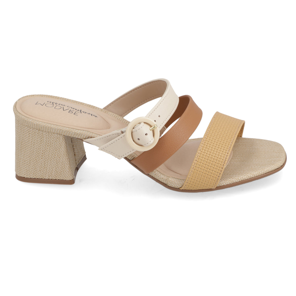 Sandalia Taco Ancho Camel